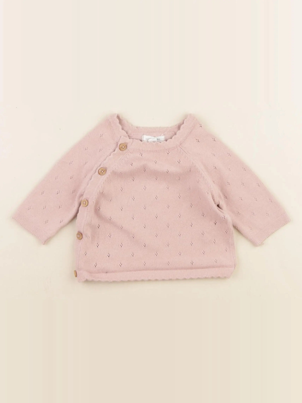 Vertbaudet - pull rose - 1 mois