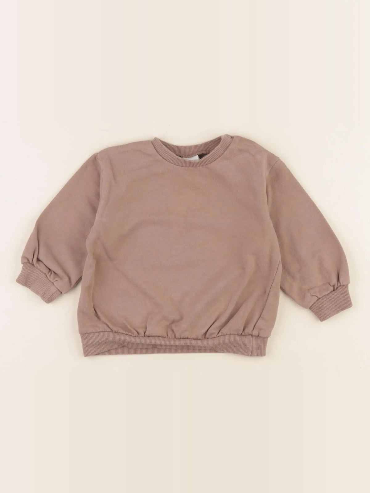 H&M - sweat marron - 6/9 mois