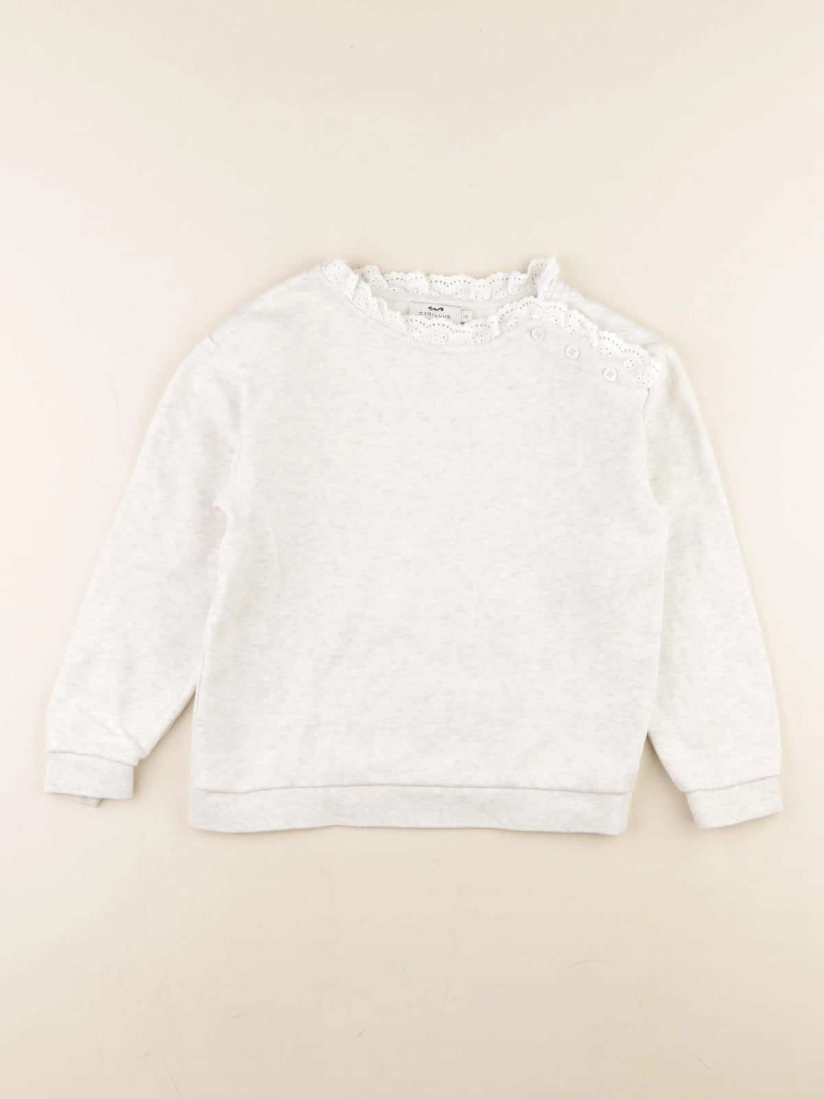 Cyrillus - sweat blanc - 10 ans