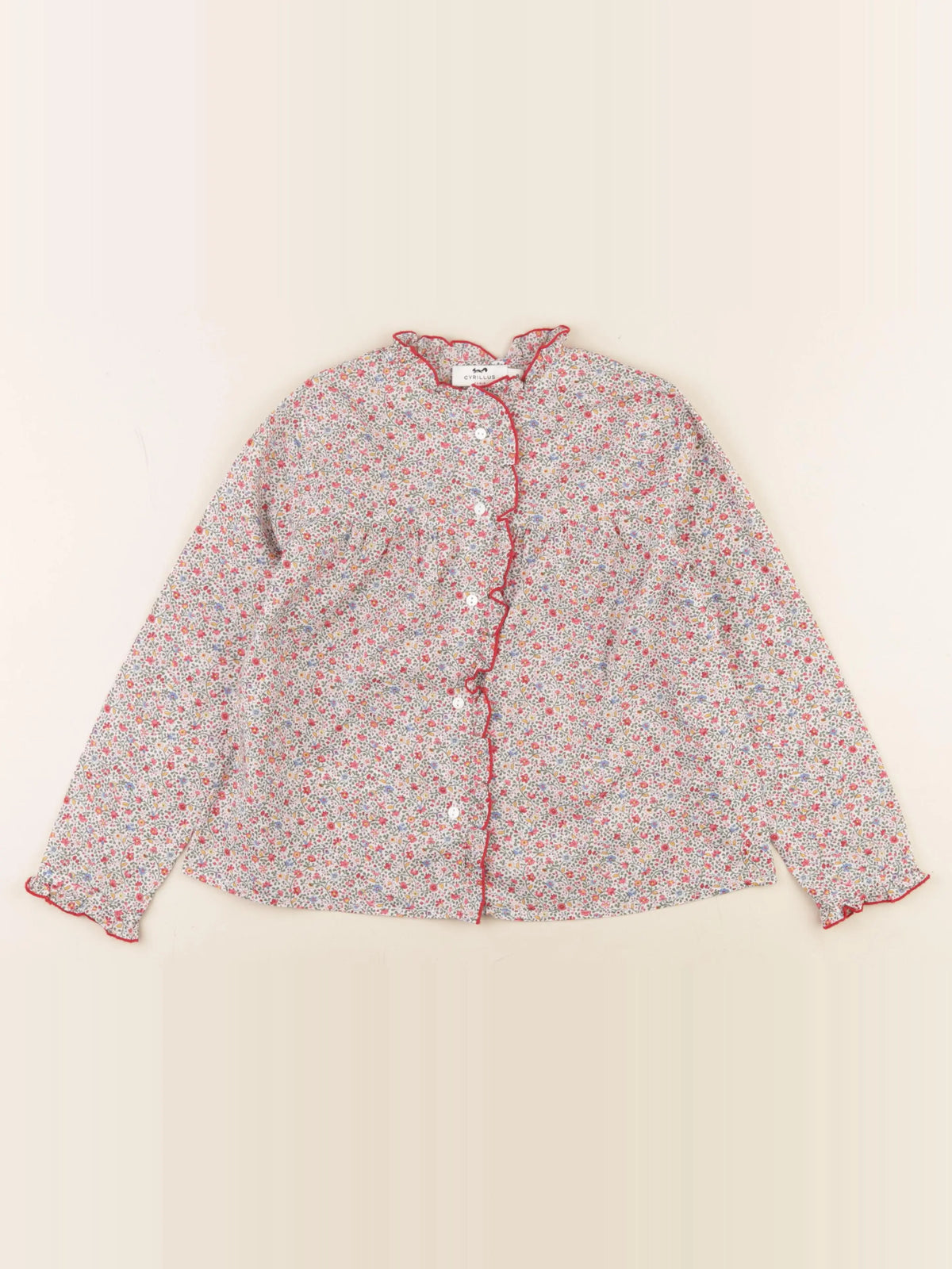 Cyrillus - blouse rouge - 8 ans