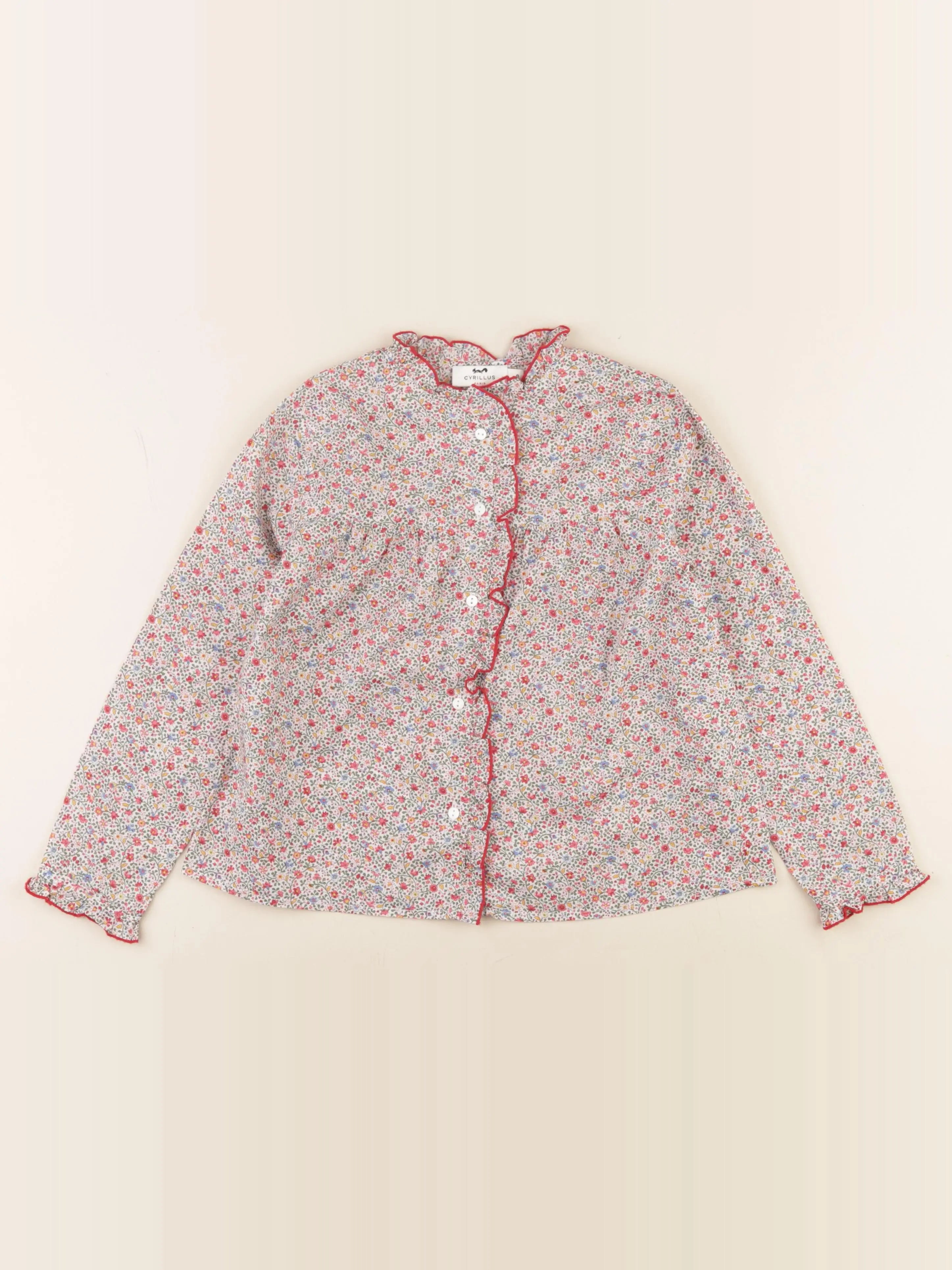 Cyrillus - blouse rouge - 8 ans