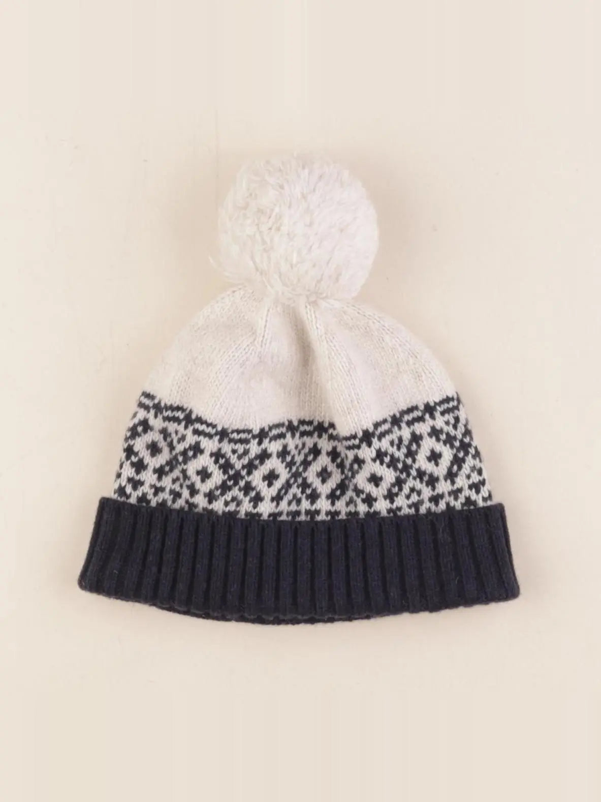 Cyrillus - bonnet bleu, blanc - 5/6 ans