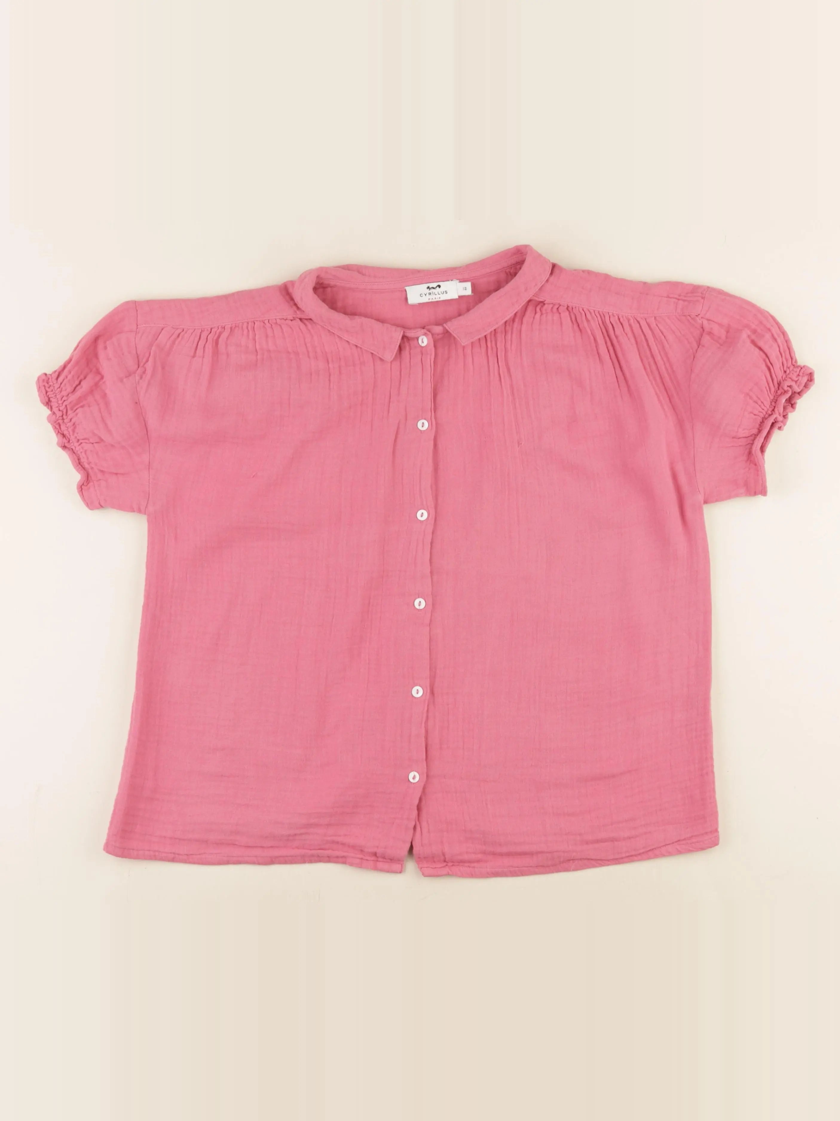 Cyrillus - blouse rose - 12 ans