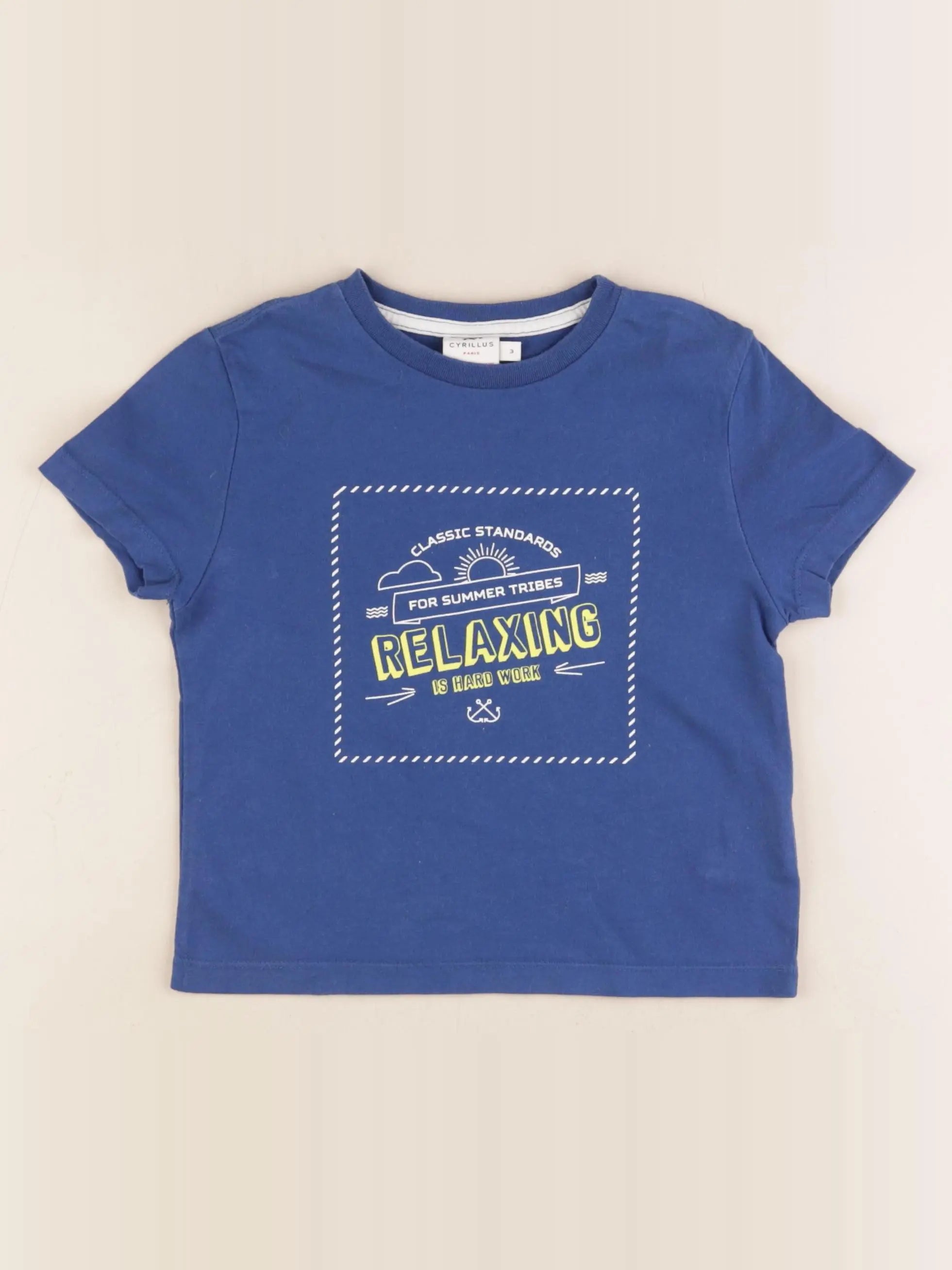 Cyrillus - tee-shirt bleu - 3 ans