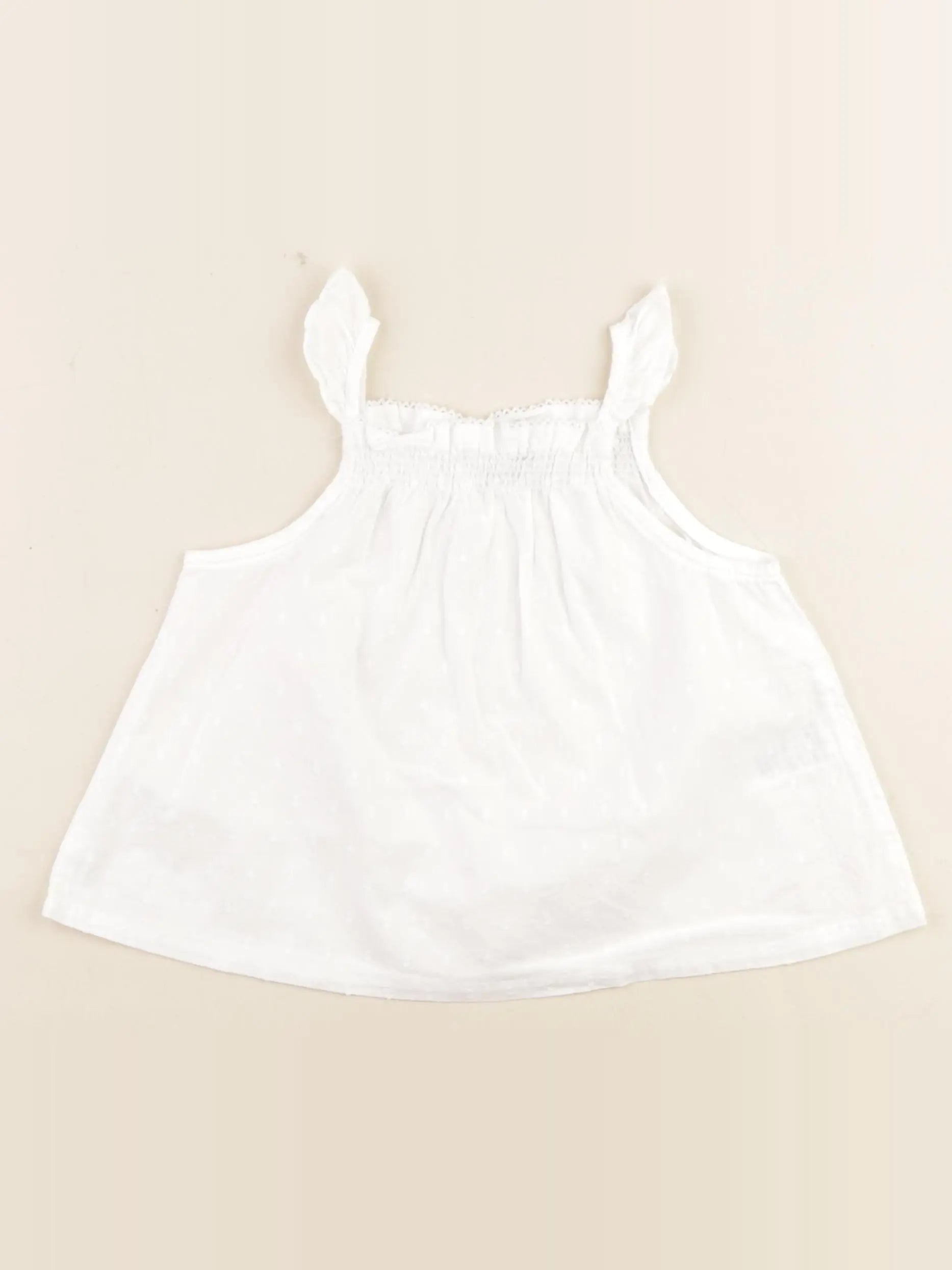 Petit Bateau - blouse blanc - 12 mois