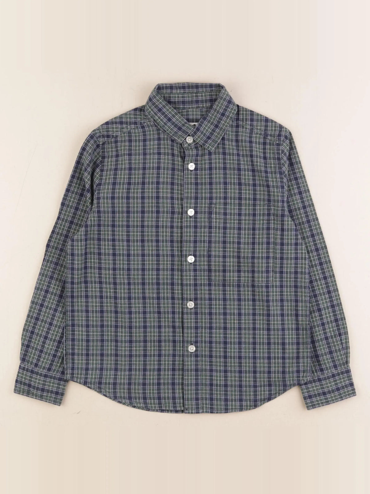 Cyrillus - chemise vert, bleu - 6 ans