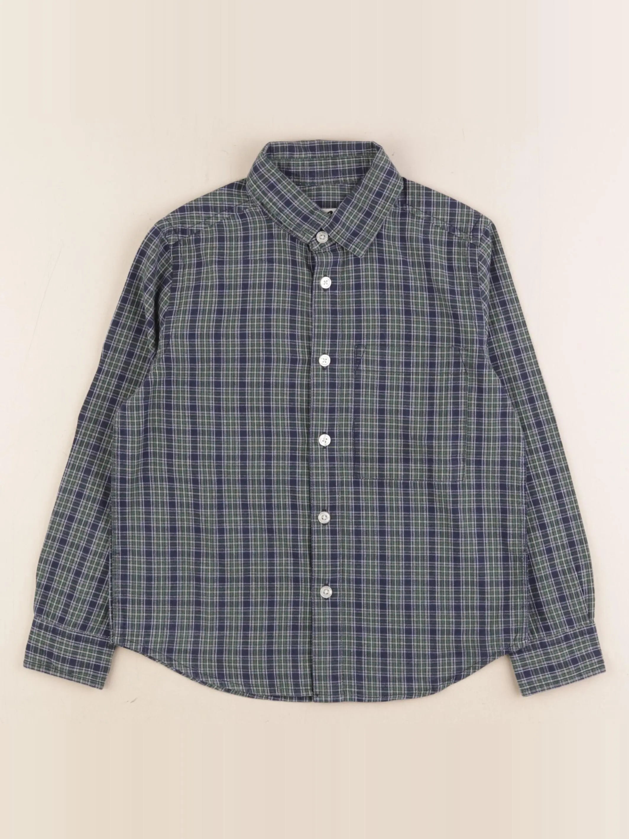 Cyrillus - chemise vert, bleu - 6 ans