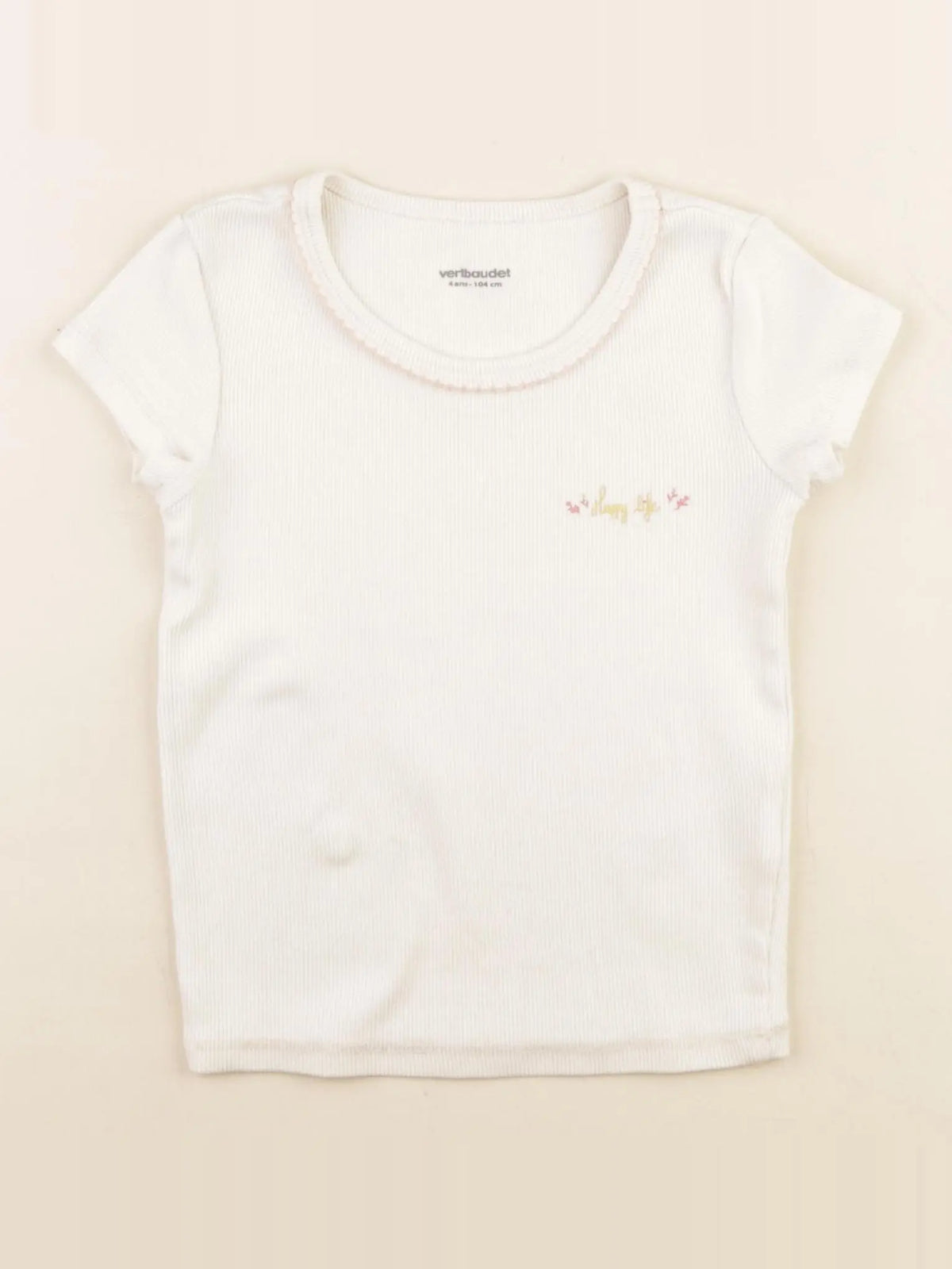 Vertbaudet - maillot de corps beige - 4 ans