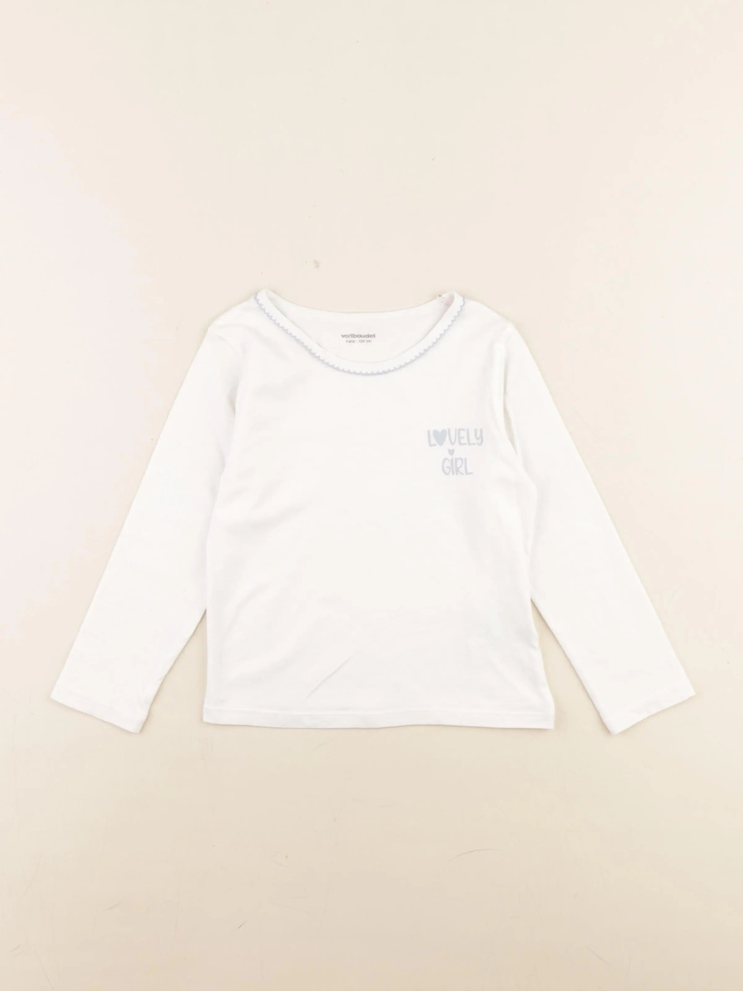 Vertbaudet - maillot de corps blanc - 4 ans