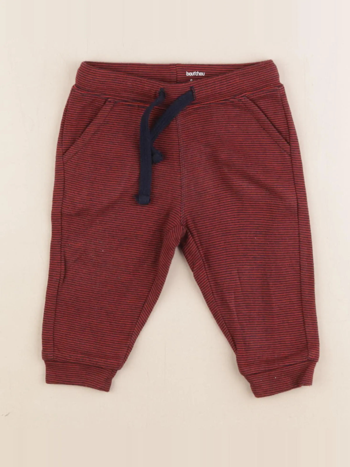 Boutchou - pantalon rouge - 9 mois