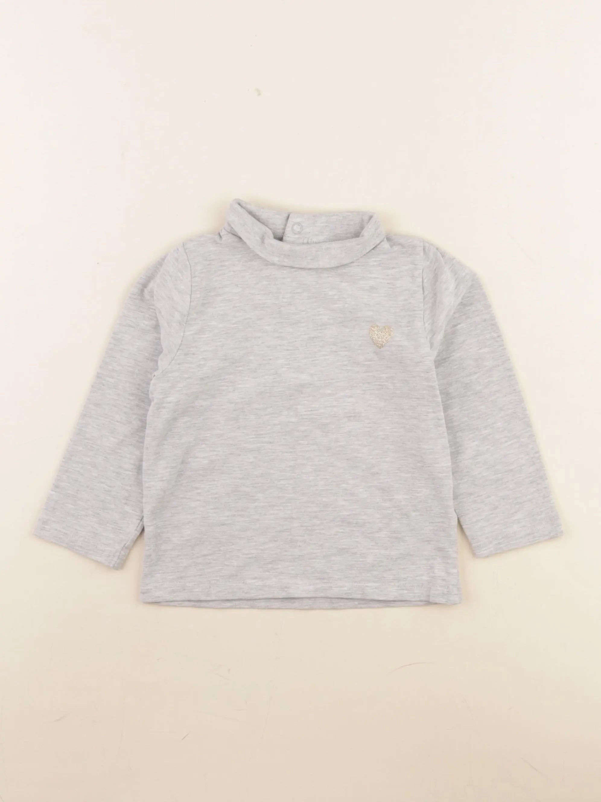 Vertbaudet - sous-pull gris - 18 mois