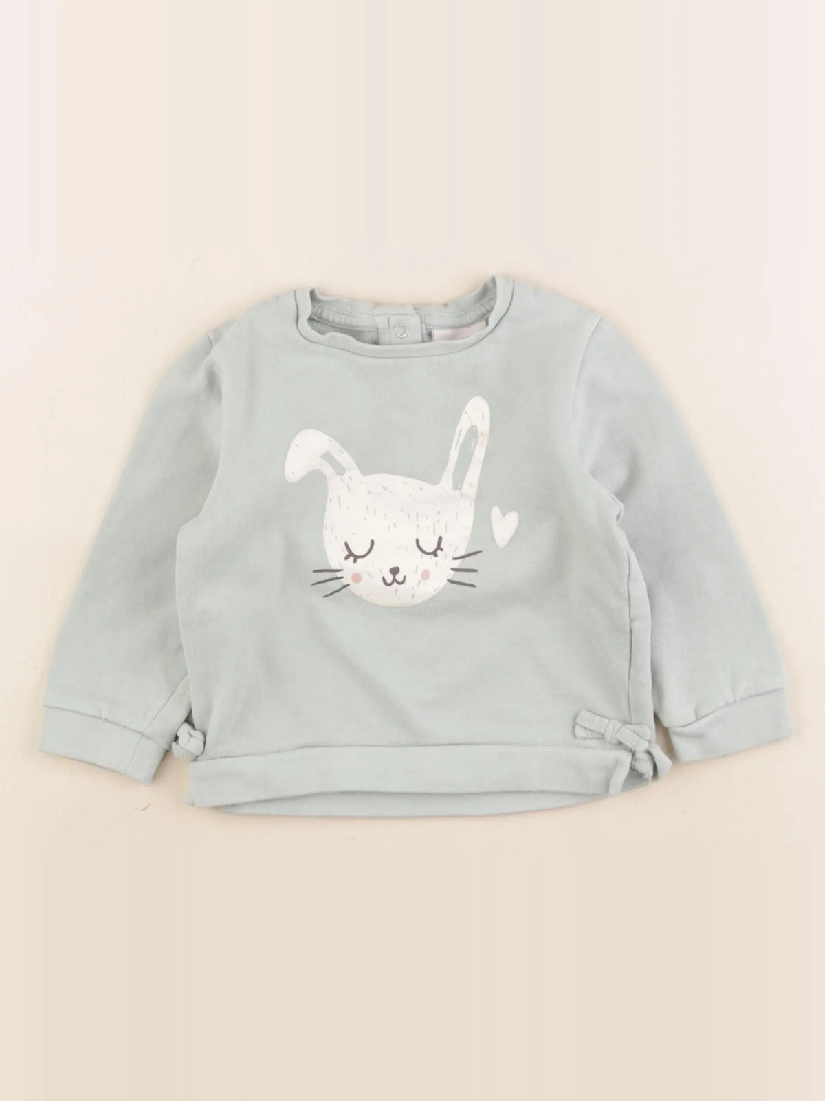 Vertbaudet - sweat vert - 18 mois