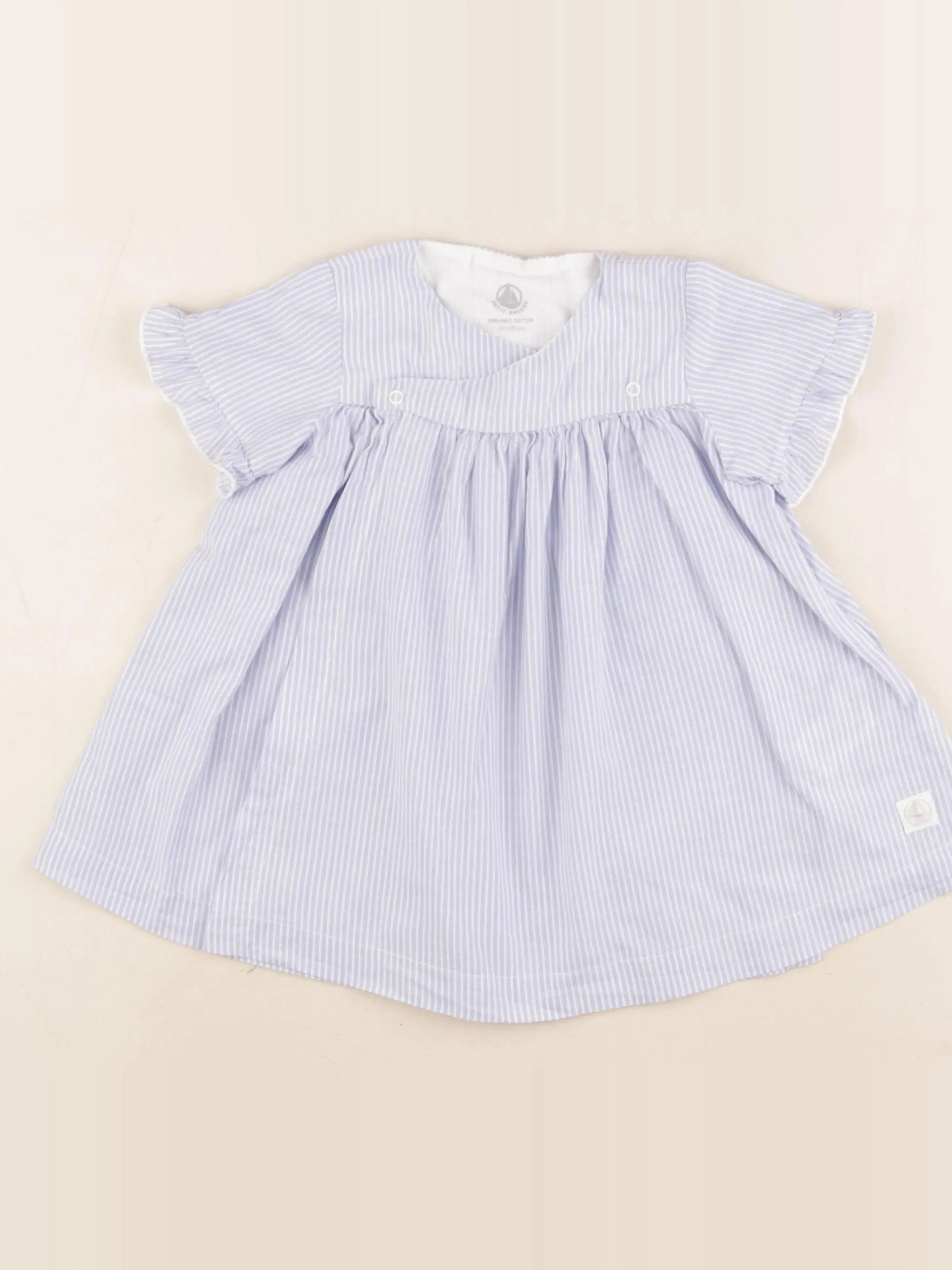 Petit Bateau - robe bleu - 18 mois