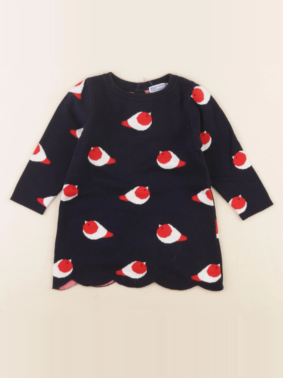 Jacadi - robe bleu, rouge - 12 mois