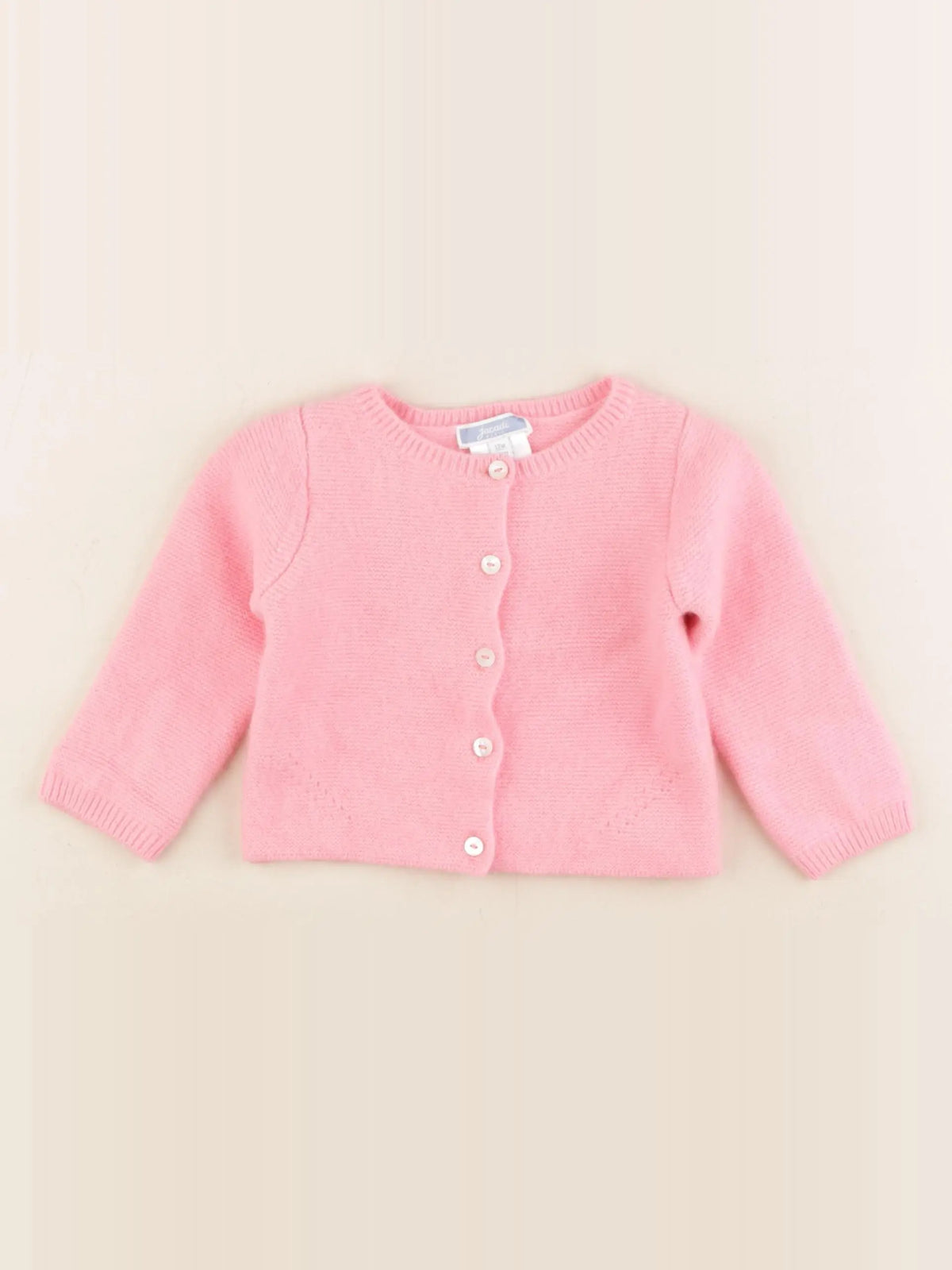 Jacadi - gilet rose - 12 mois