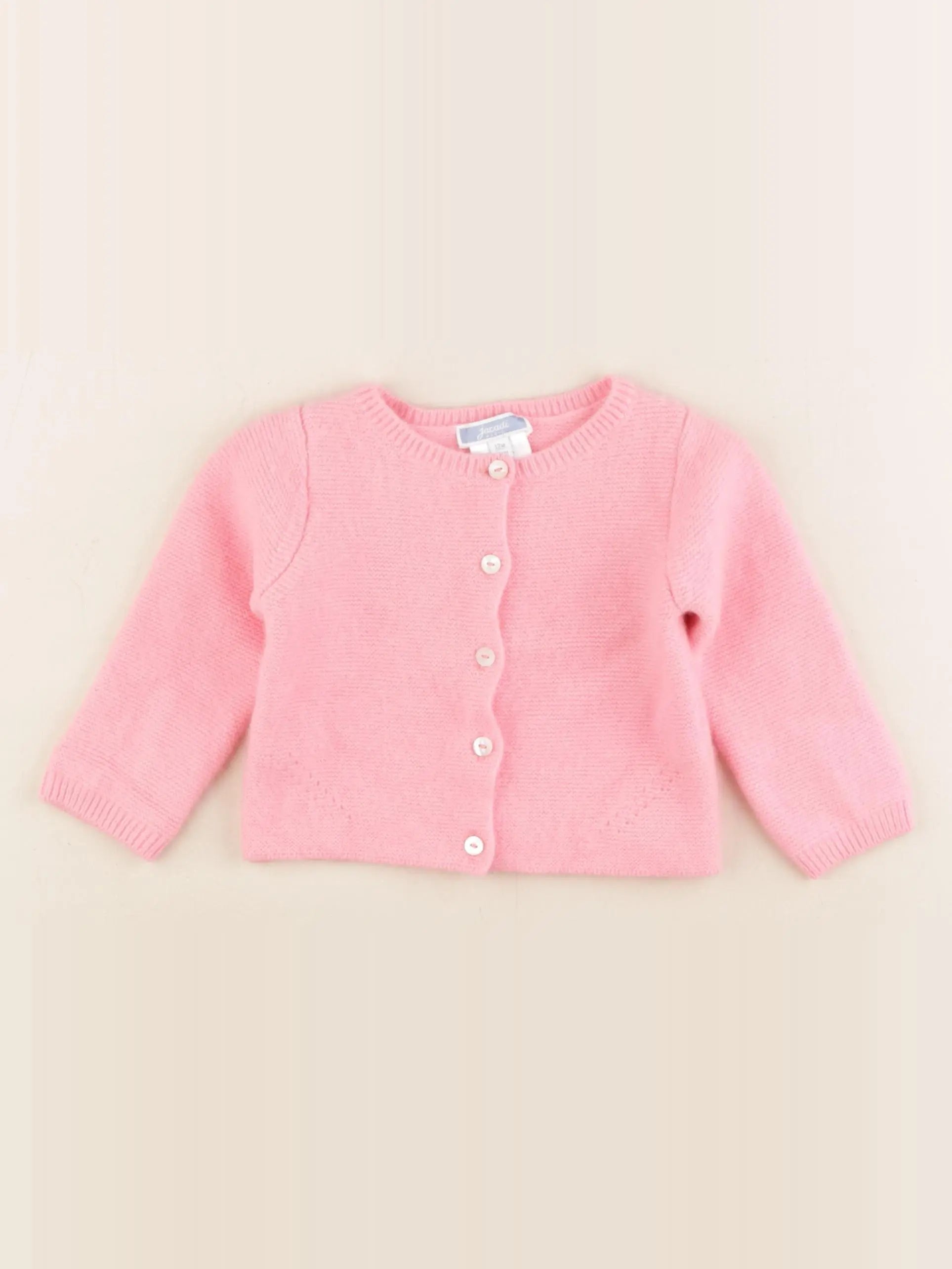 Jacadi - gilet rose - 12 mois