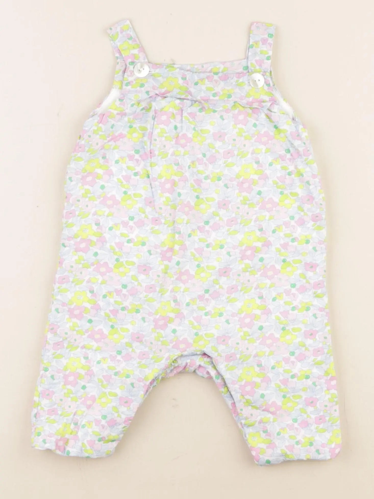 Jacadi - salopette liberty multicolore - 3 mois