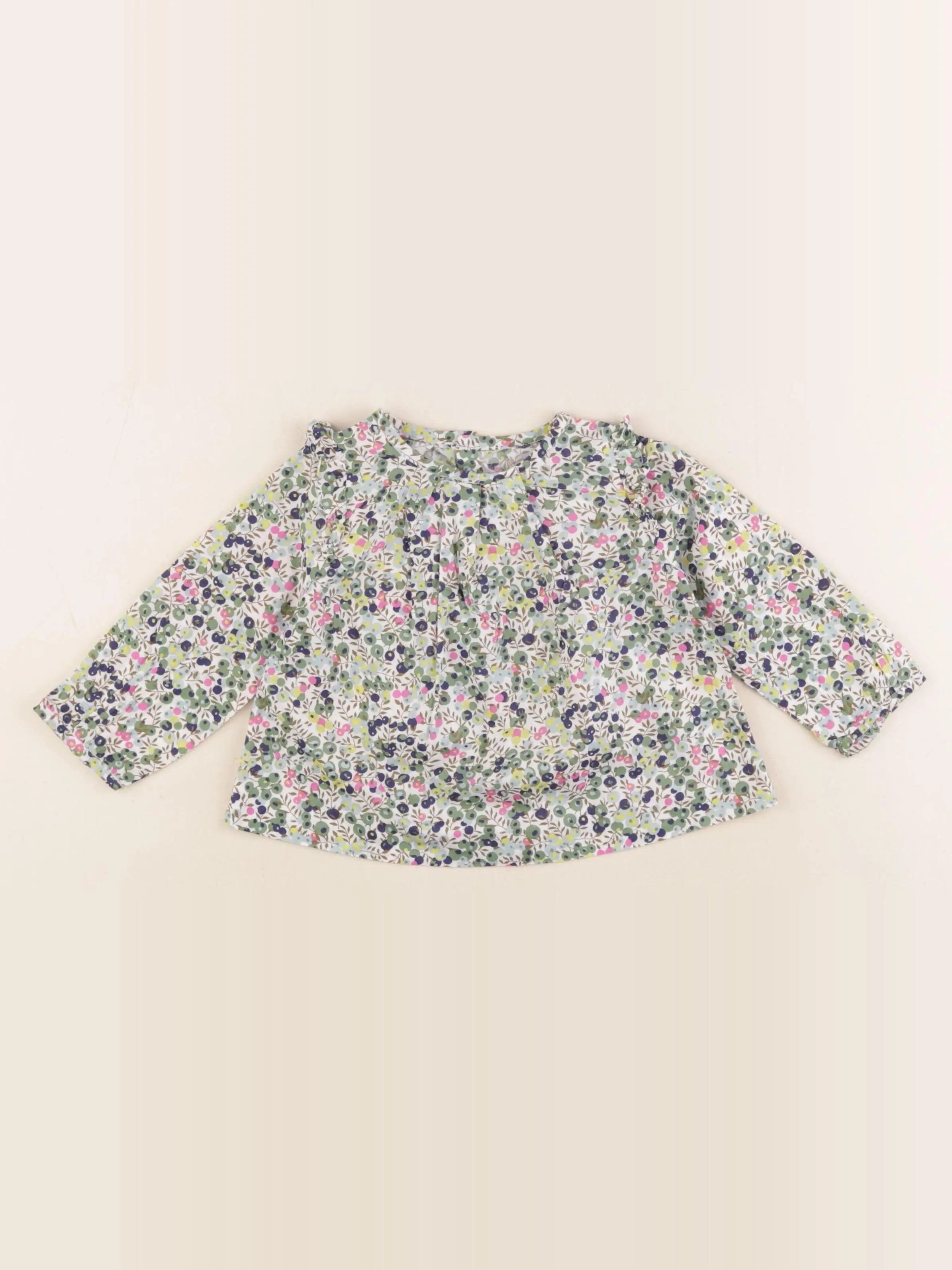 Jacadi - blouse liberty multicolore - 12 mois