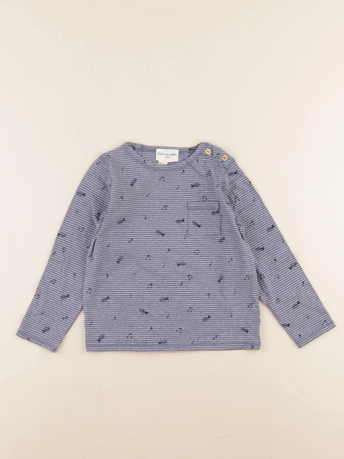 Arsène et les pipelettes - tee-shirt bleu - 36 mois