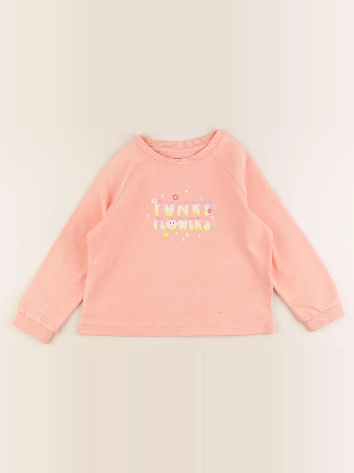 Vertbaudet - sweat orange - 4 ans