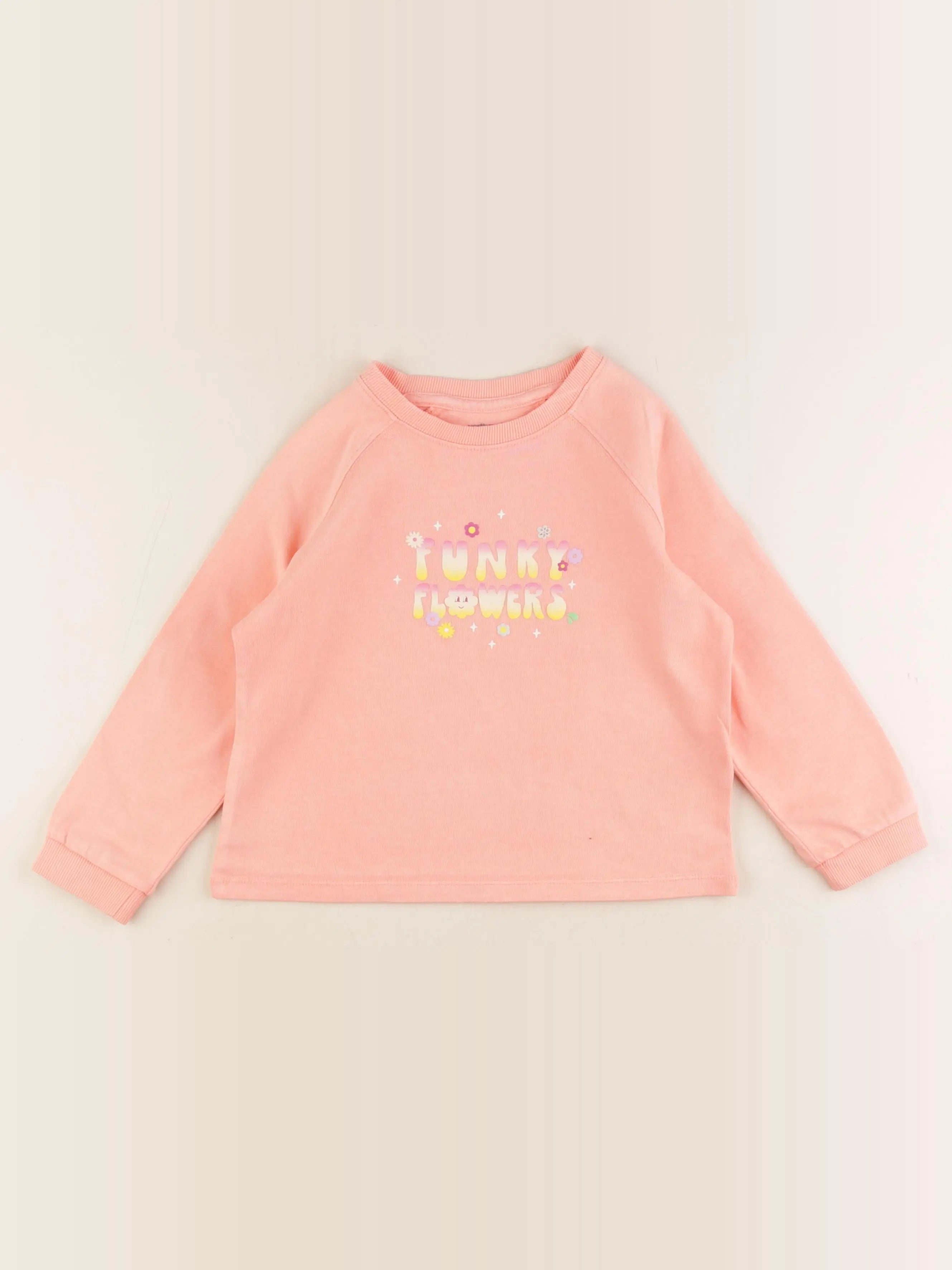 Vertbaudet - sweat orange - 4 ans
