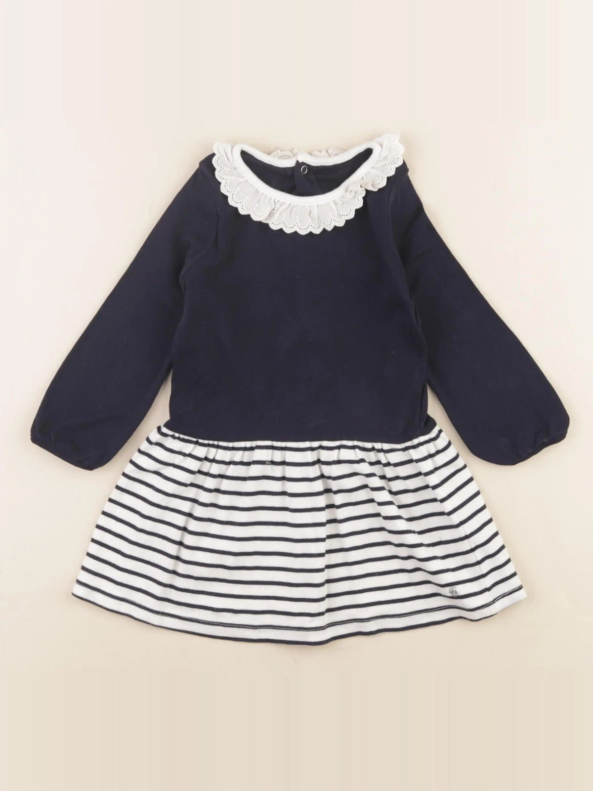 Petit Bateau - robe bleu - 18 mois