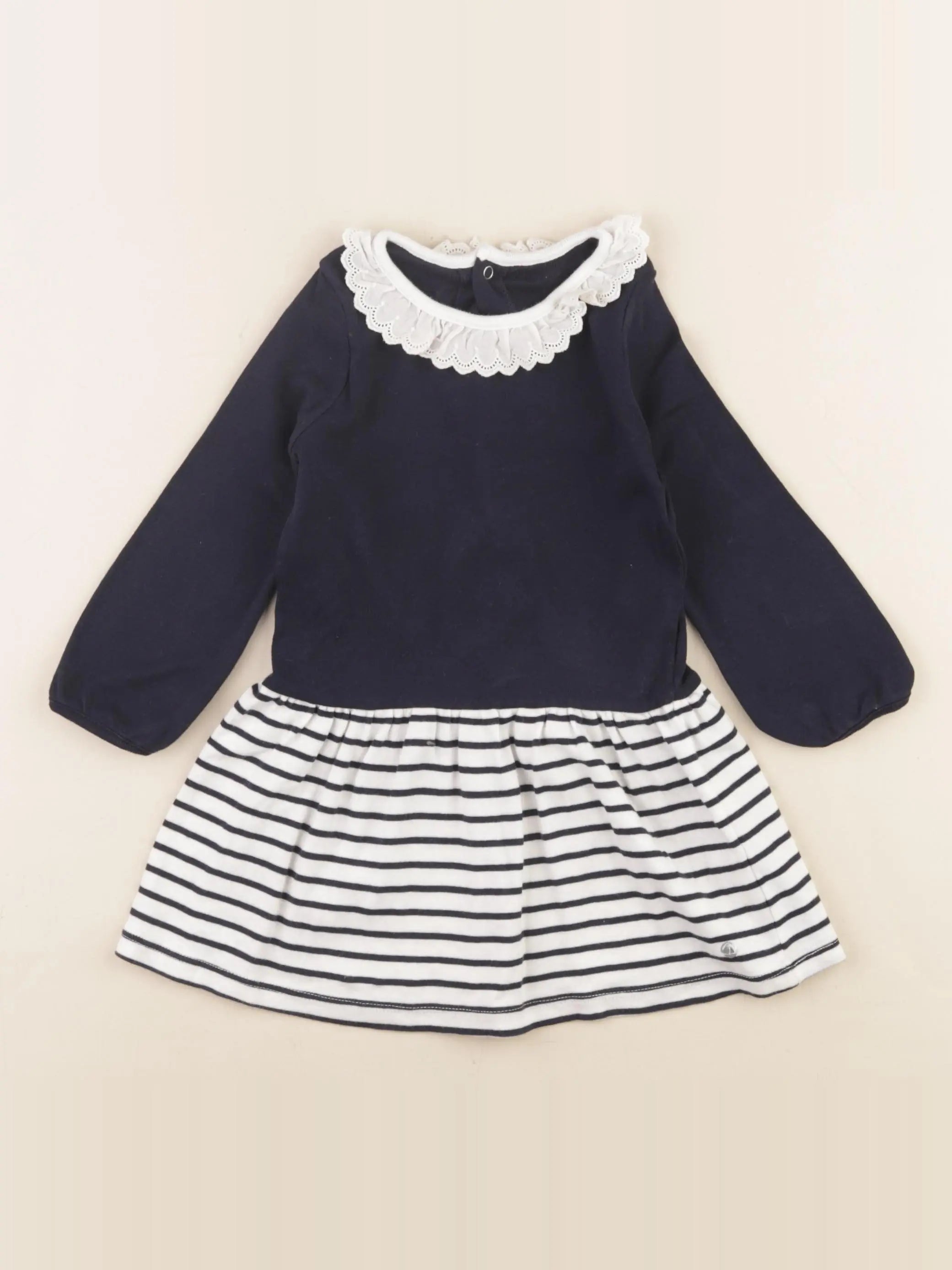 Petit Bateau - robe bleu - 18 mois