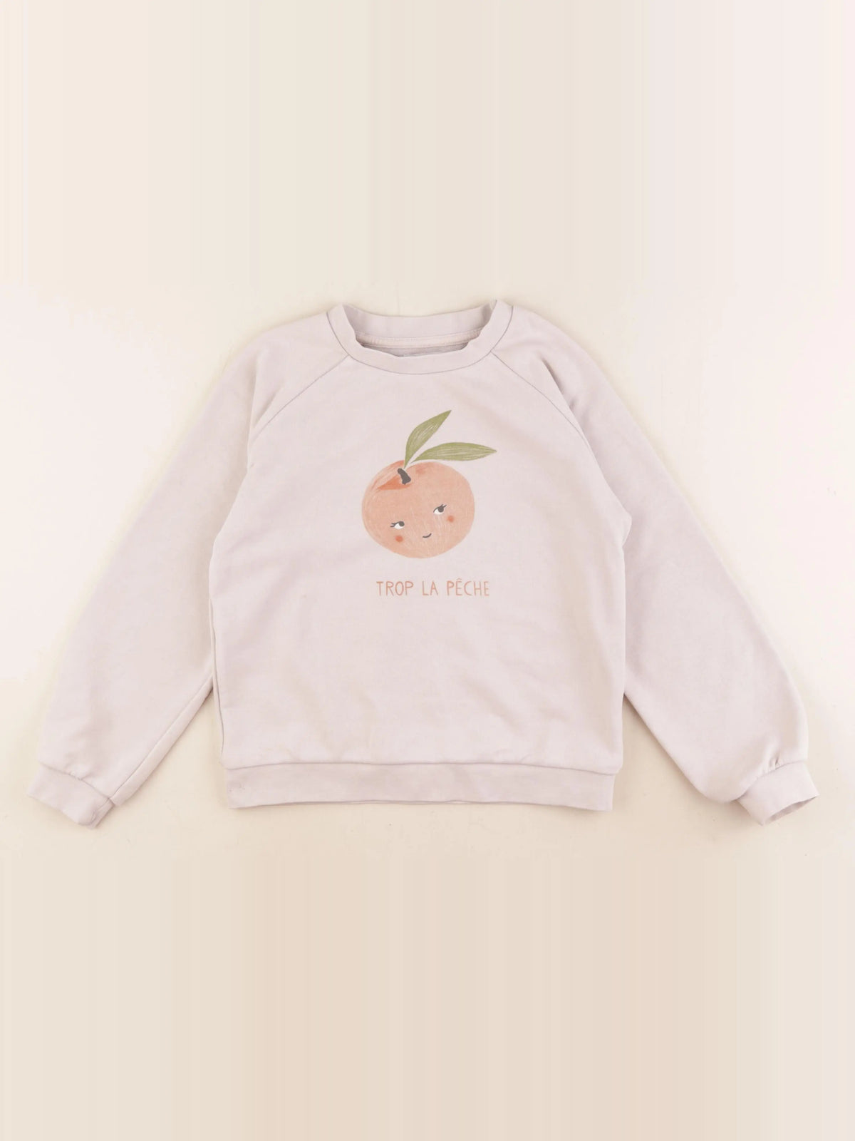 Vertbaudet - sweat beige - 8 ans