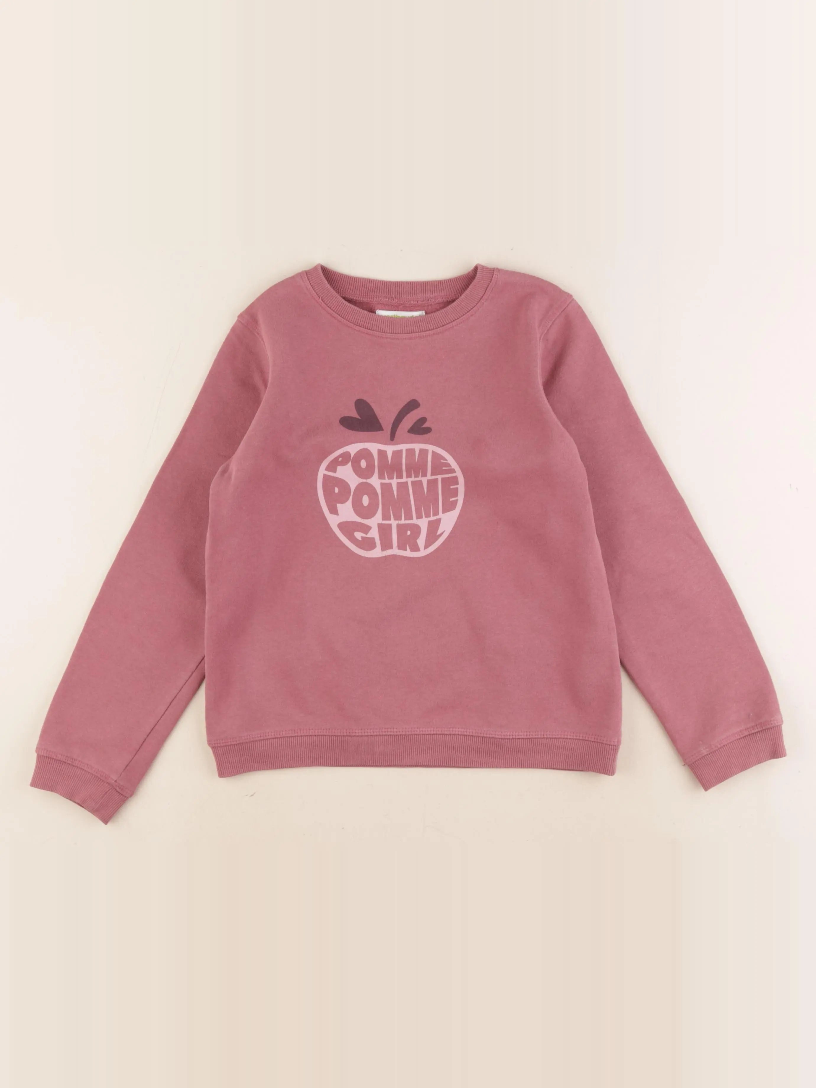 Vertbaudet - sweat rose - 8 ans