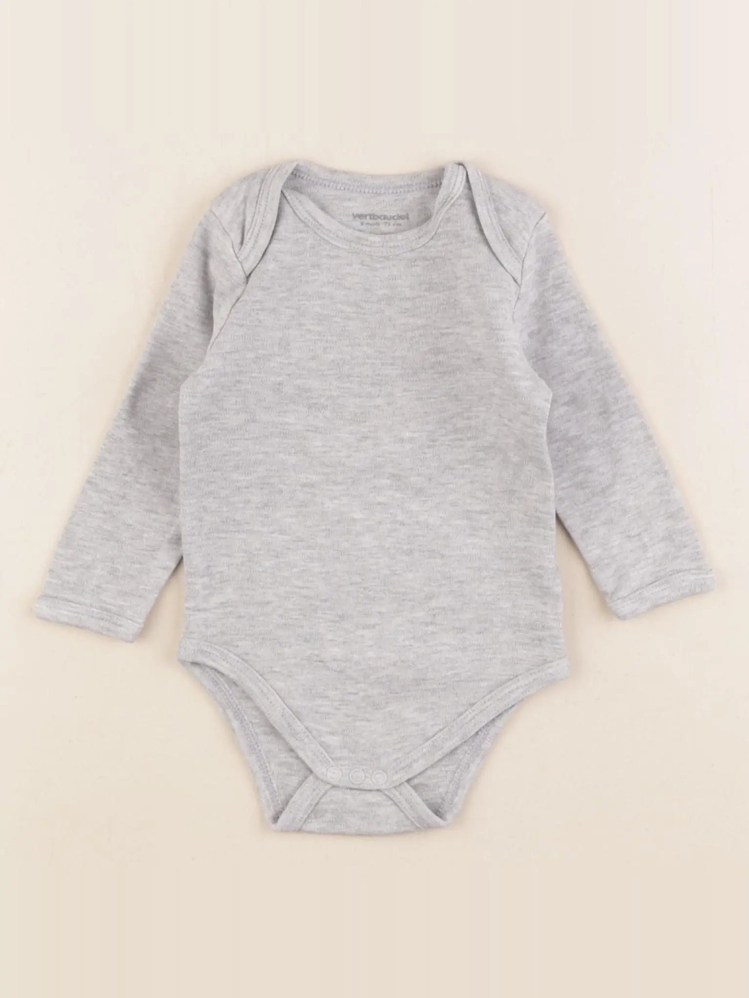 Vertbaudet - body gris - 9 mois
