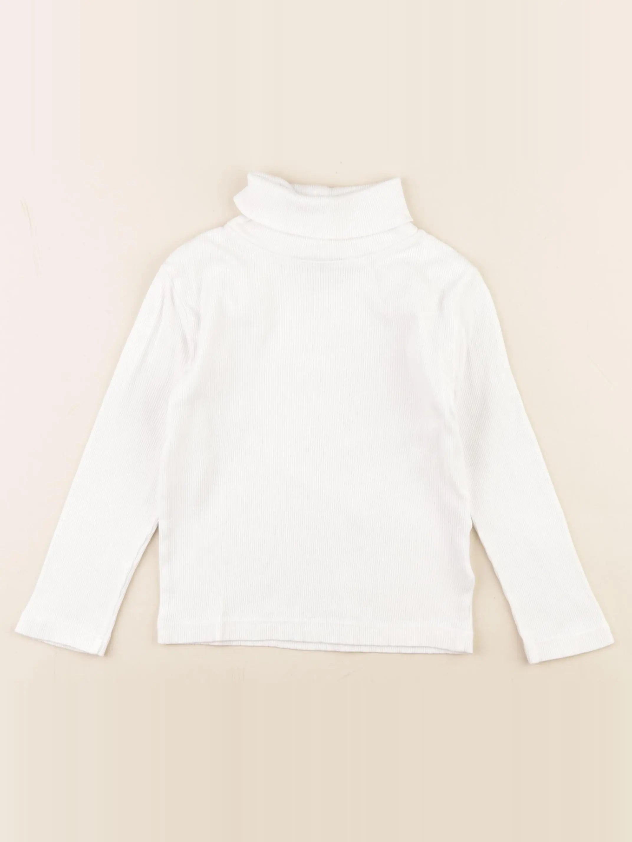 Monoprix - sous-pull blanc - 4 ans