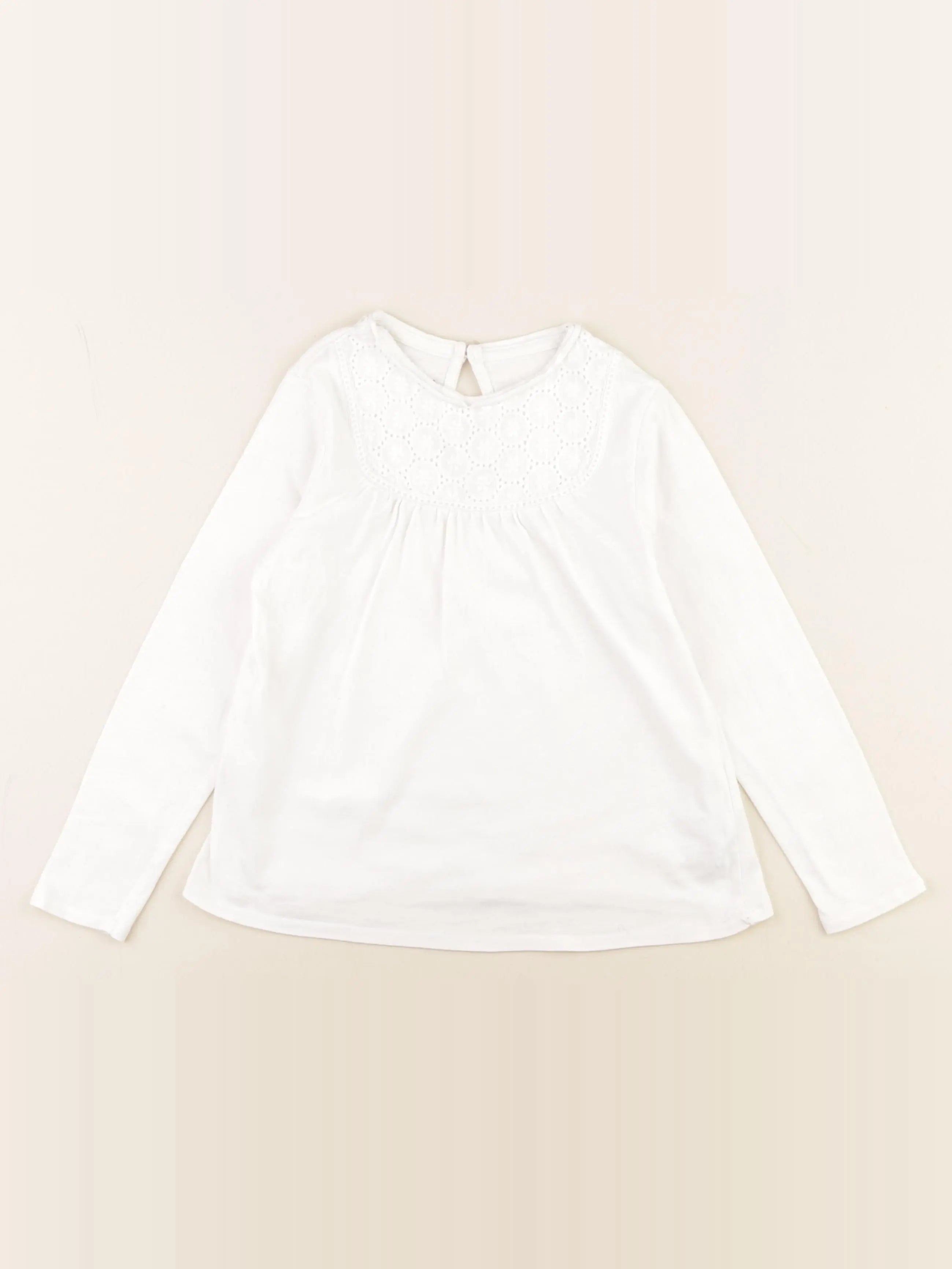Vertbaudet - tee-shirt blanc - 6 ans