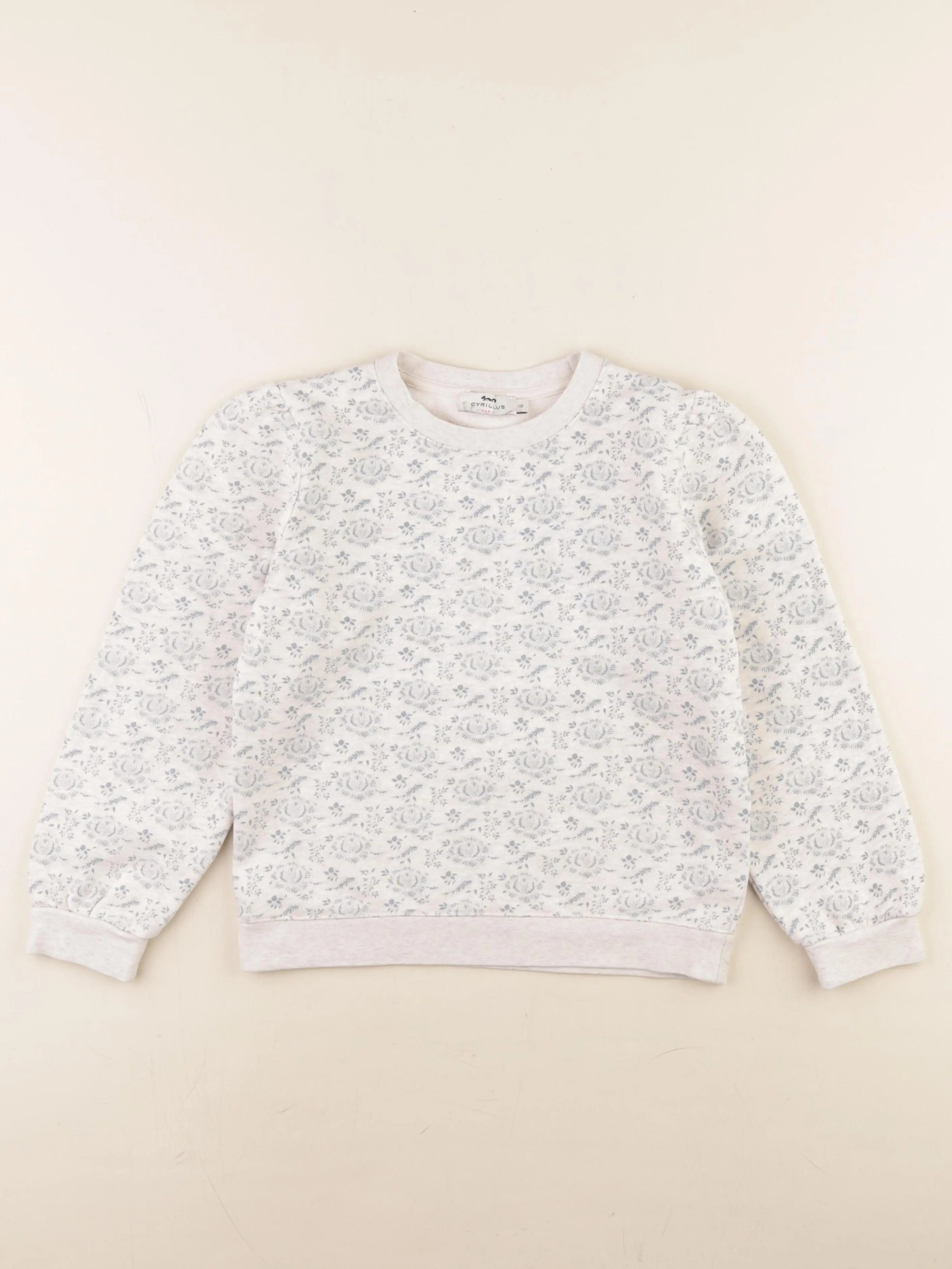 Cyrillus - sweat bleu, gris - 10 ans