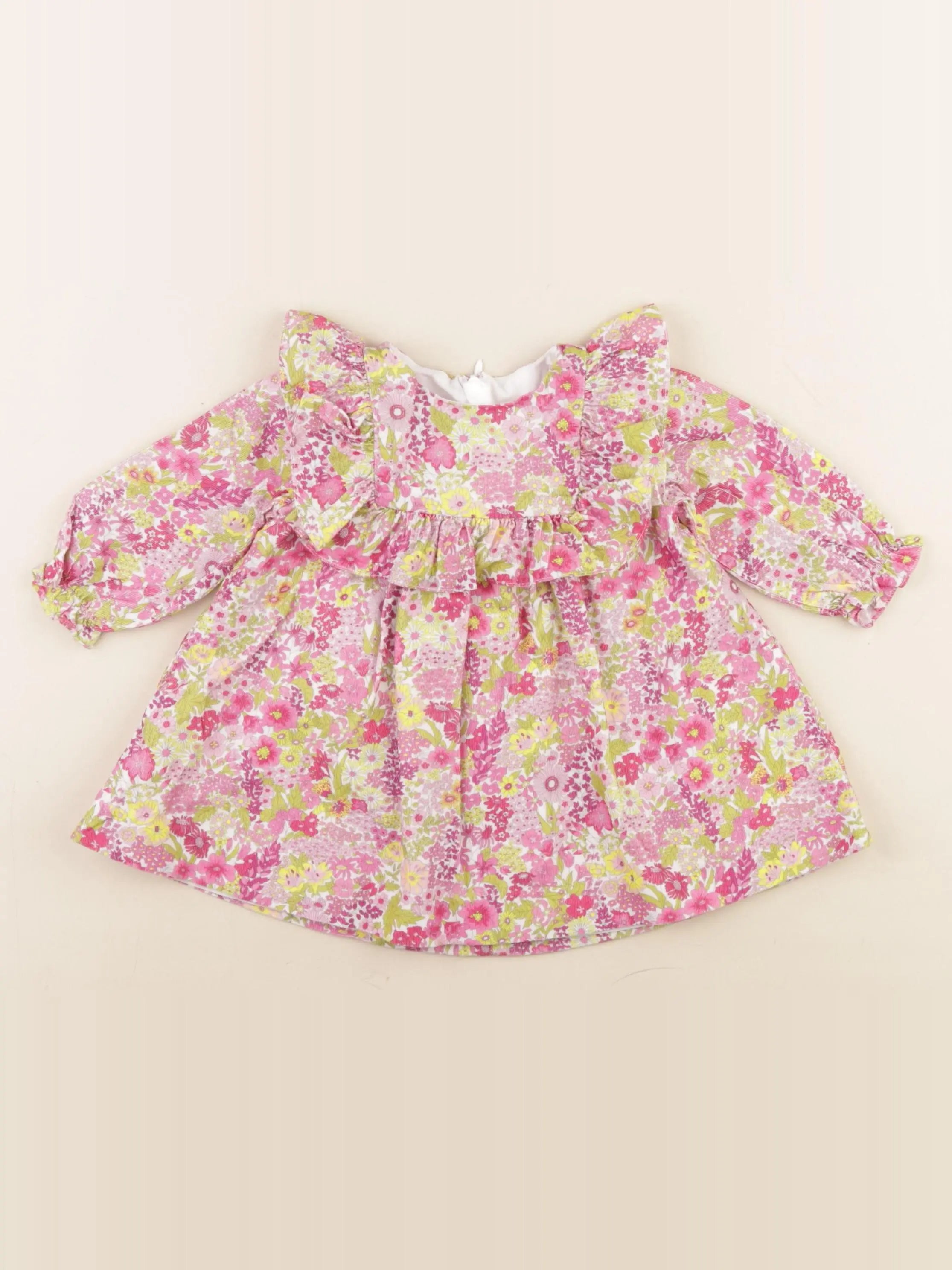 Jacadi - robe rose, jaune - 6 mois