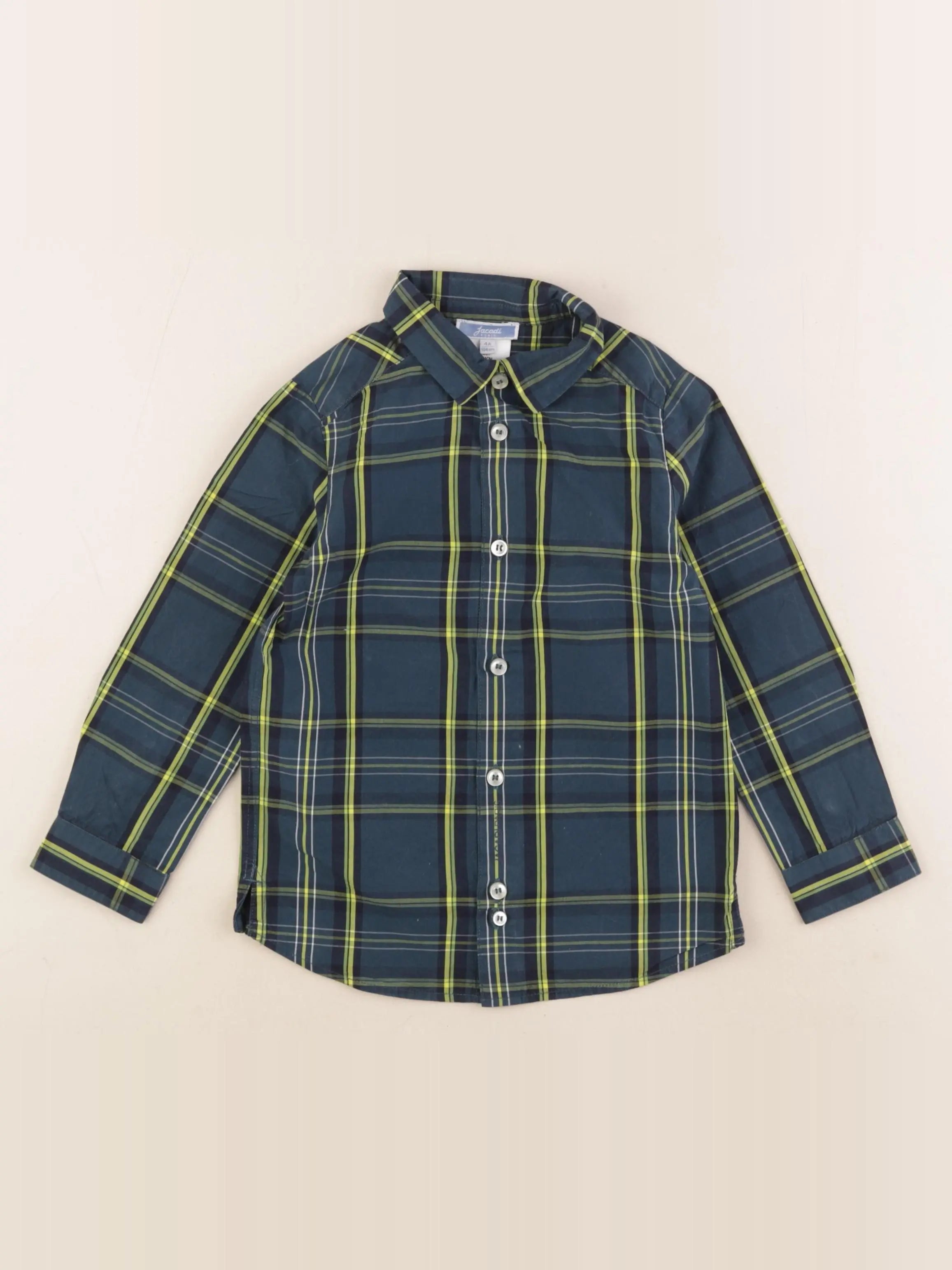 Jacadi - chemise jaune, vert - 4 ans
