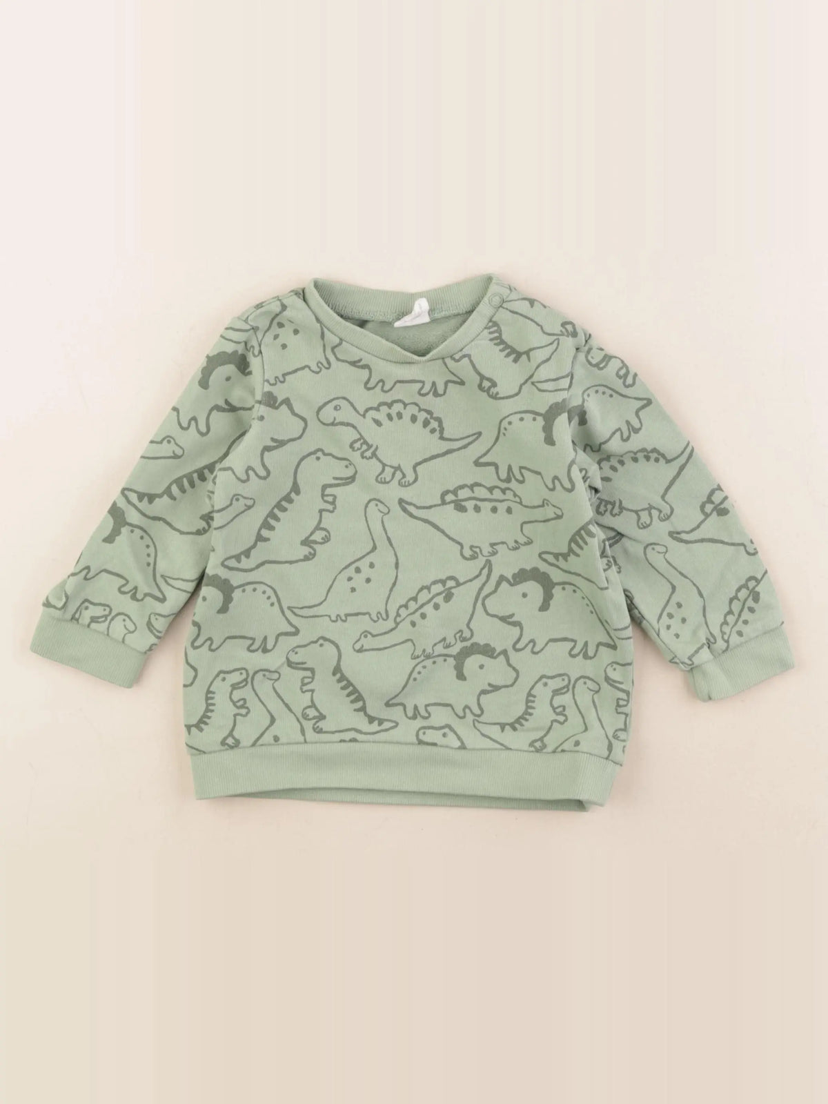 H&M - sweat vert - 12/18 mois