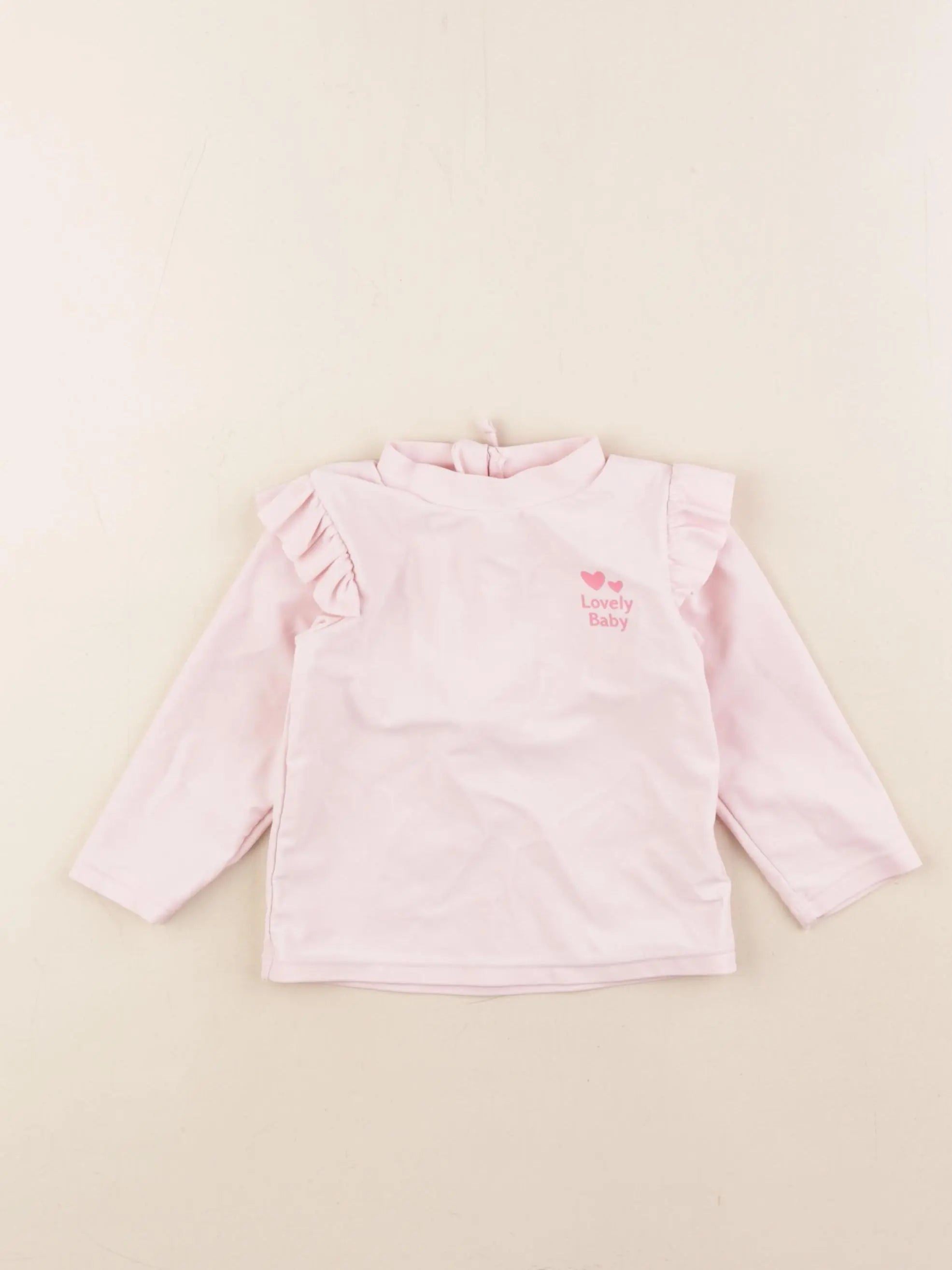 Vertbaudet - tee-shirt de bain rose - 12 mois