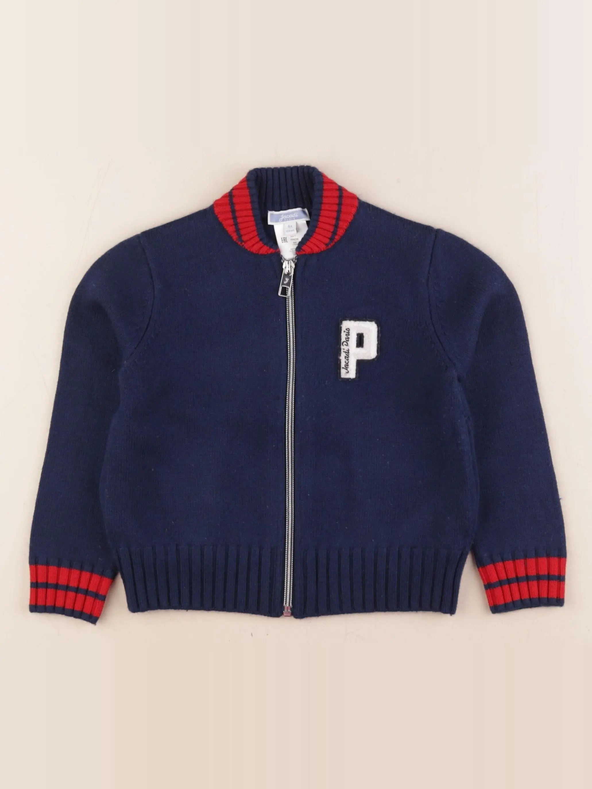 Jacadi - gilet imprimé au dos bleu - 4 ans