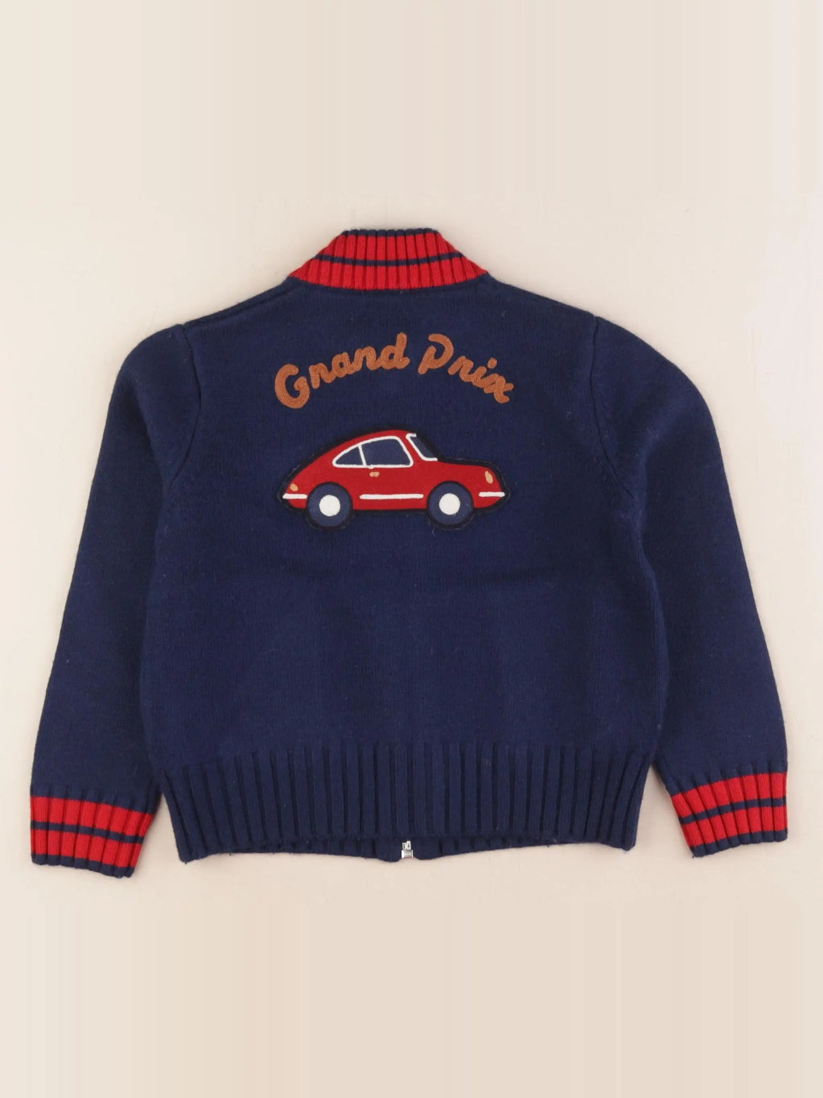 Jacadi - gilet imprimé au dos bleu - 4 ans