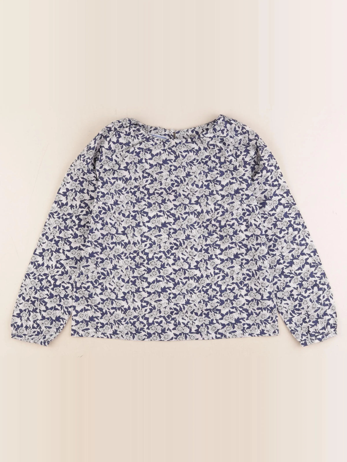 Jacadi - blouse liberty bleu, blanc - 6 ans