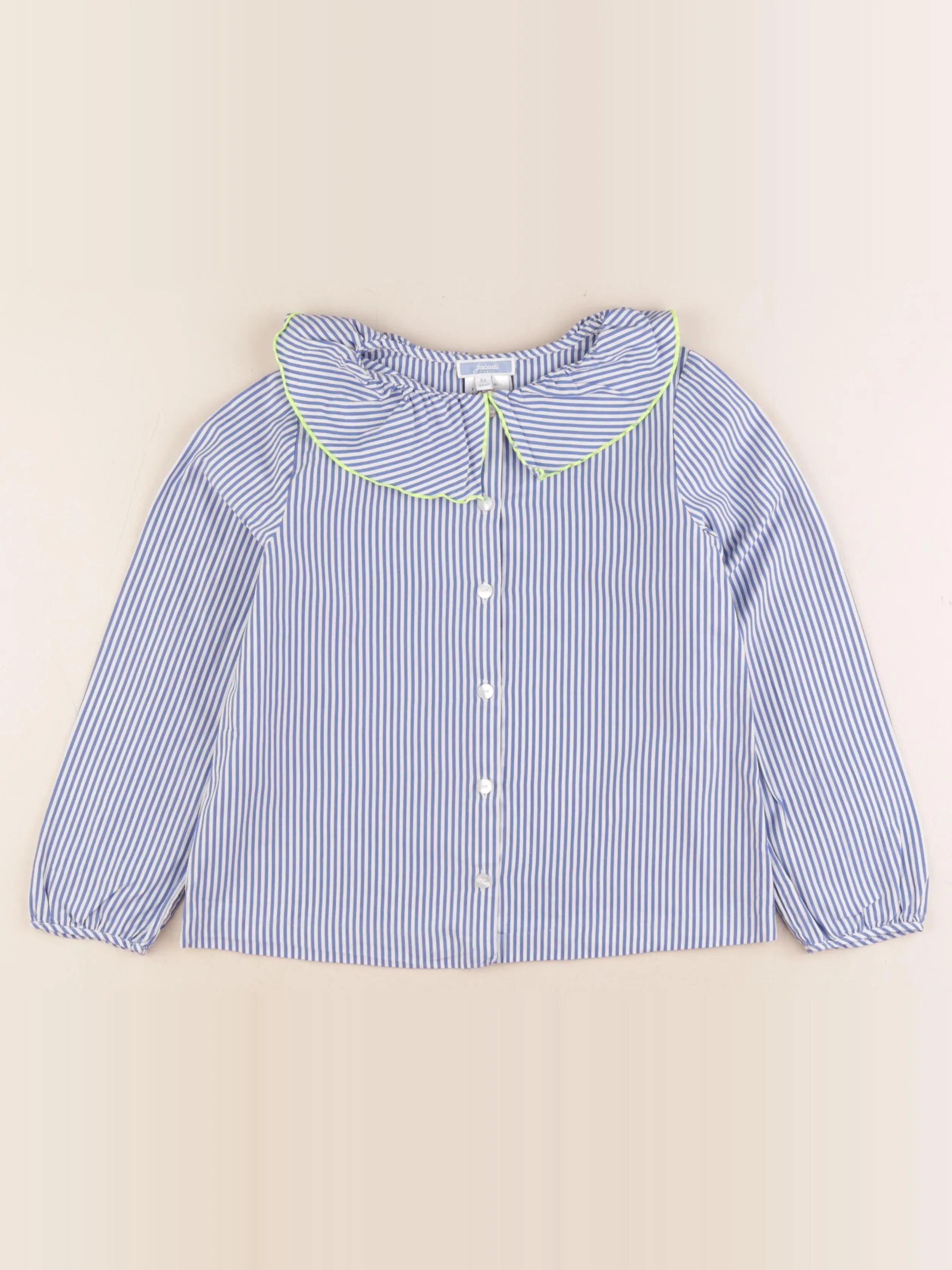 Jacadi - blouse bleu, blanc - 8 ans