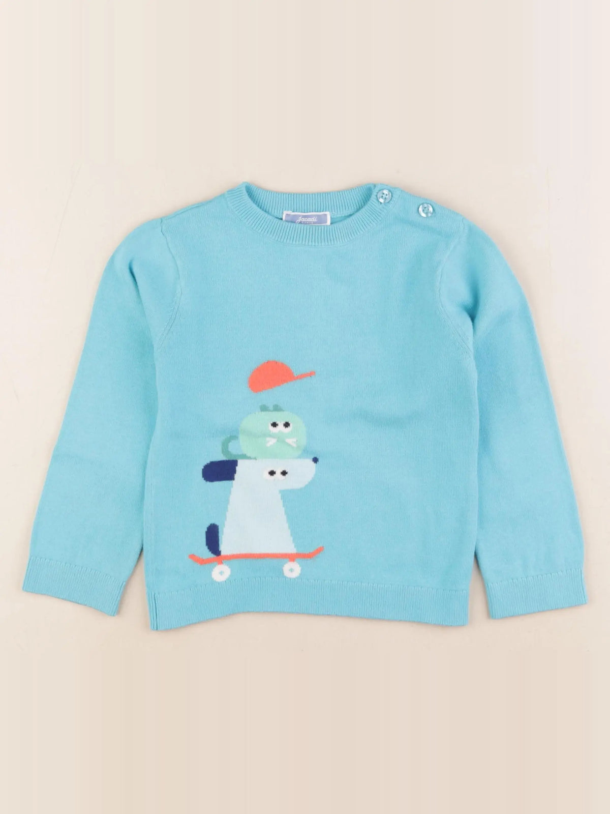 Jacadi - pull bleu - 36 mois