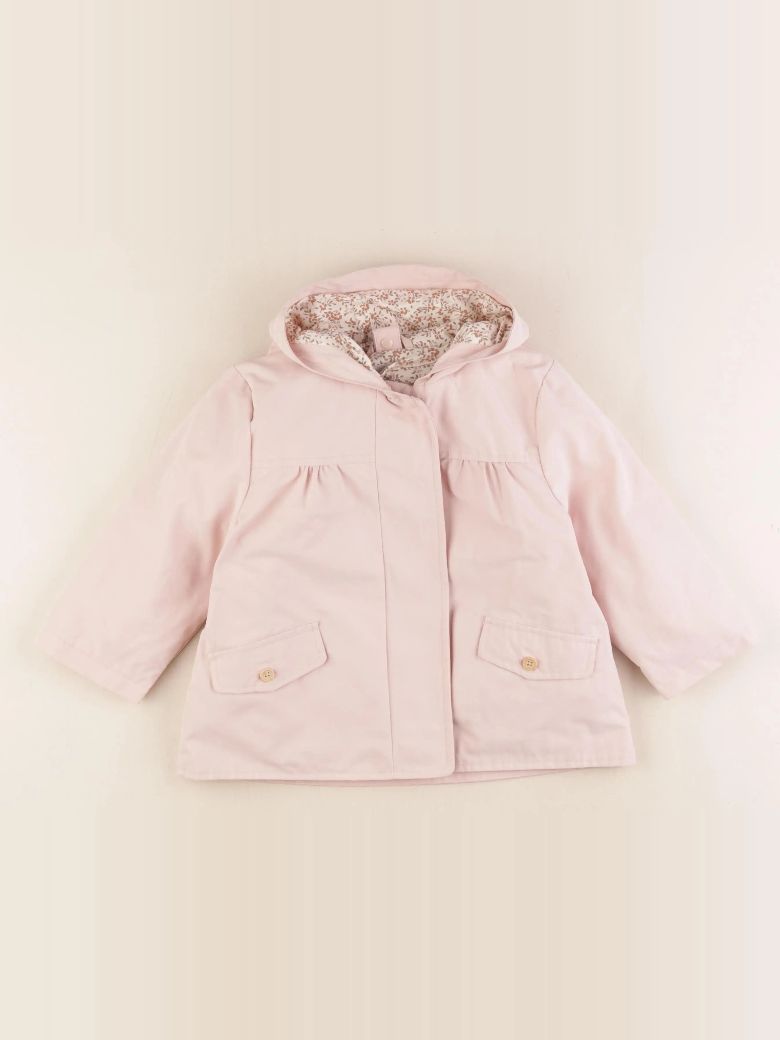 Vertbaudet - parka rose - 24 mois