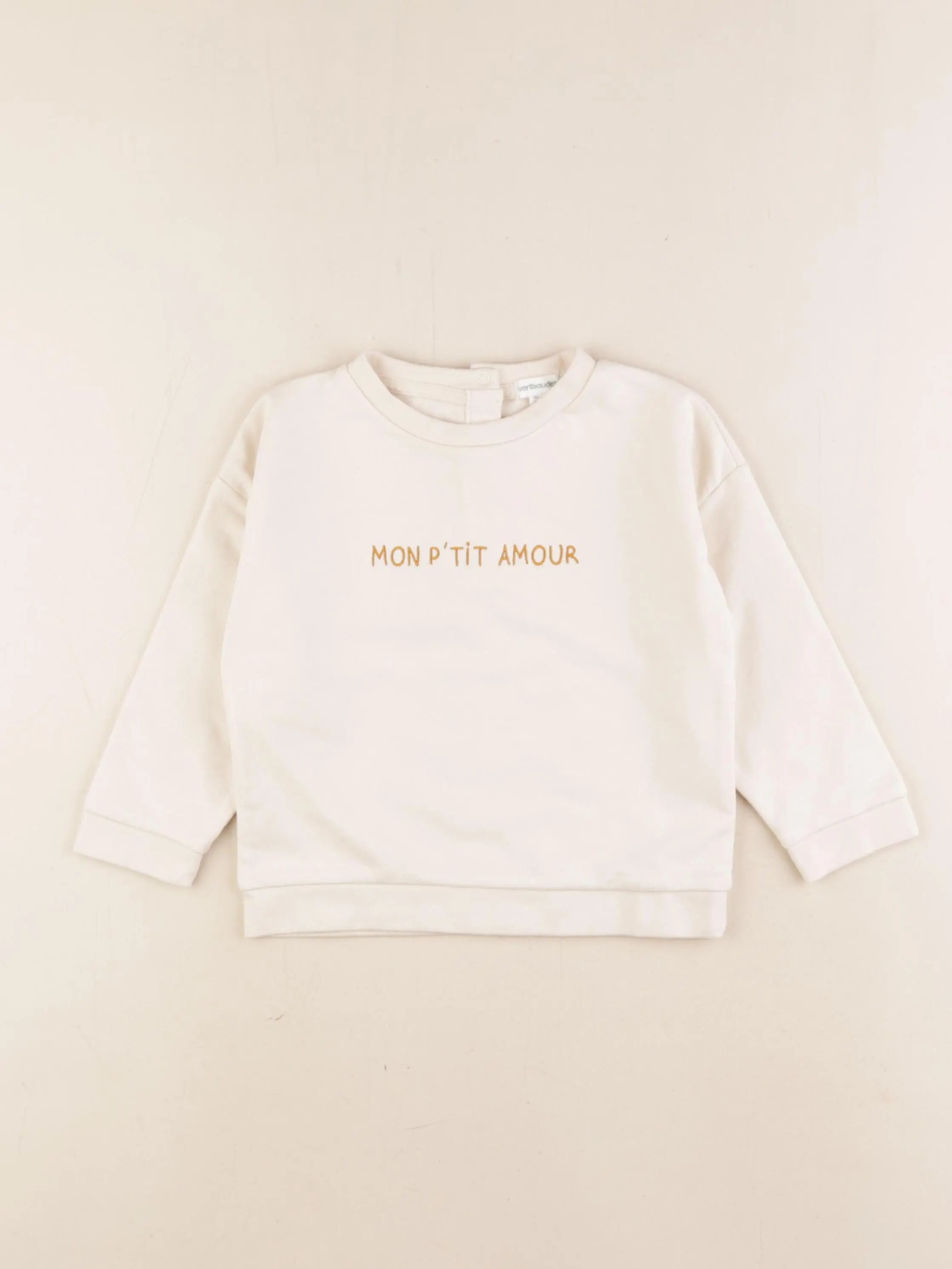 Vertbaudet - sweat blanc - 24 mois