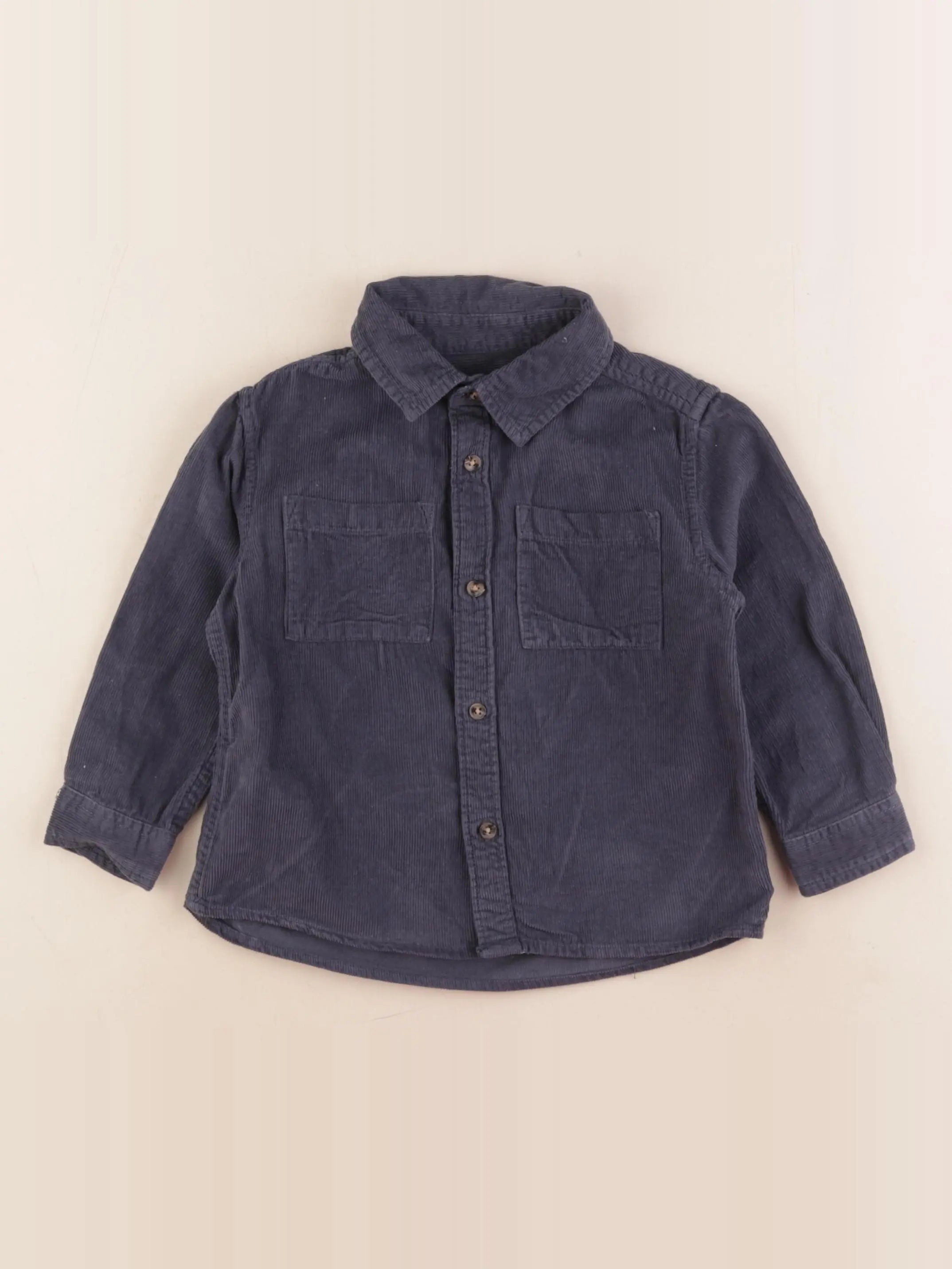 Mango - chemise bleu - 2/3 ans