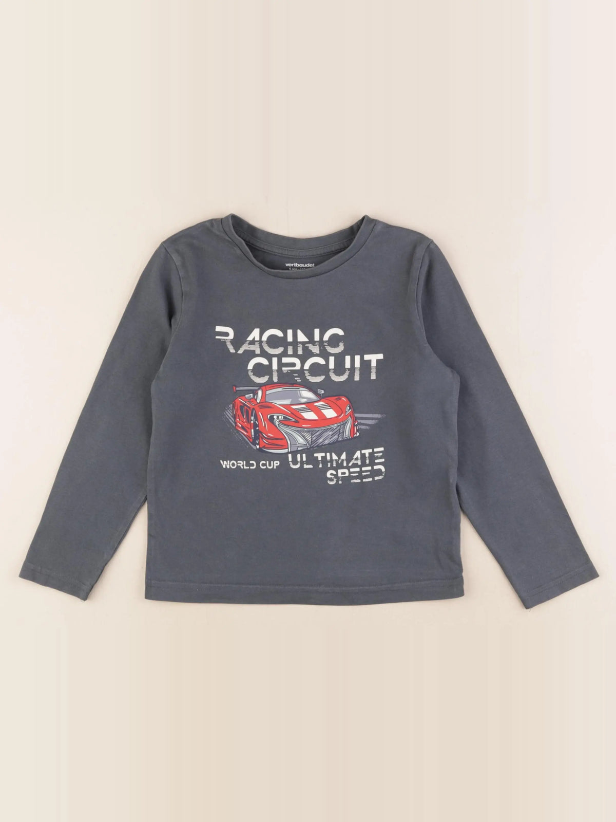 Vertbaudet - tee-shirt bleu - 5 ans