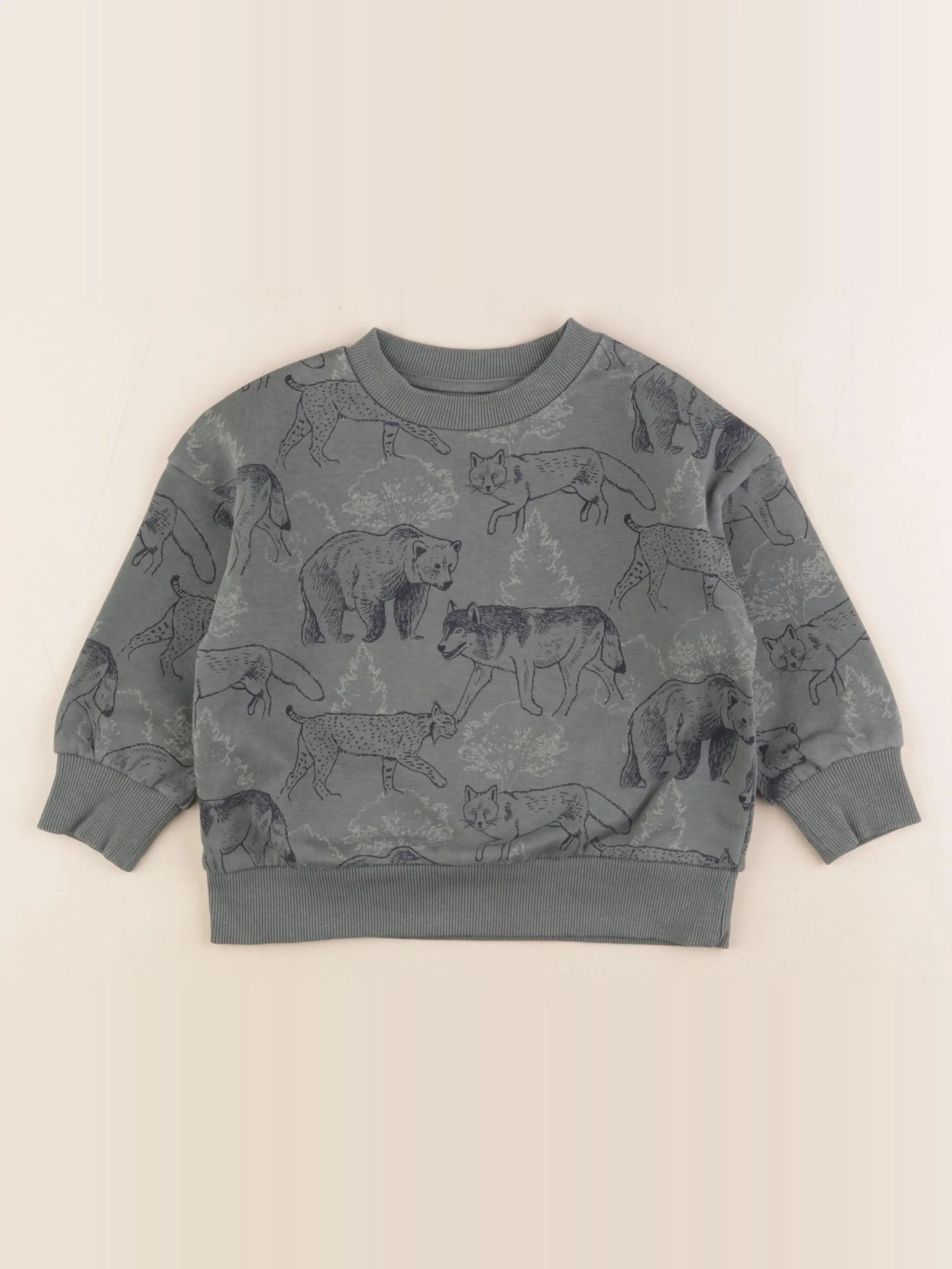Vertbaudet - sweat vert - 3 ans