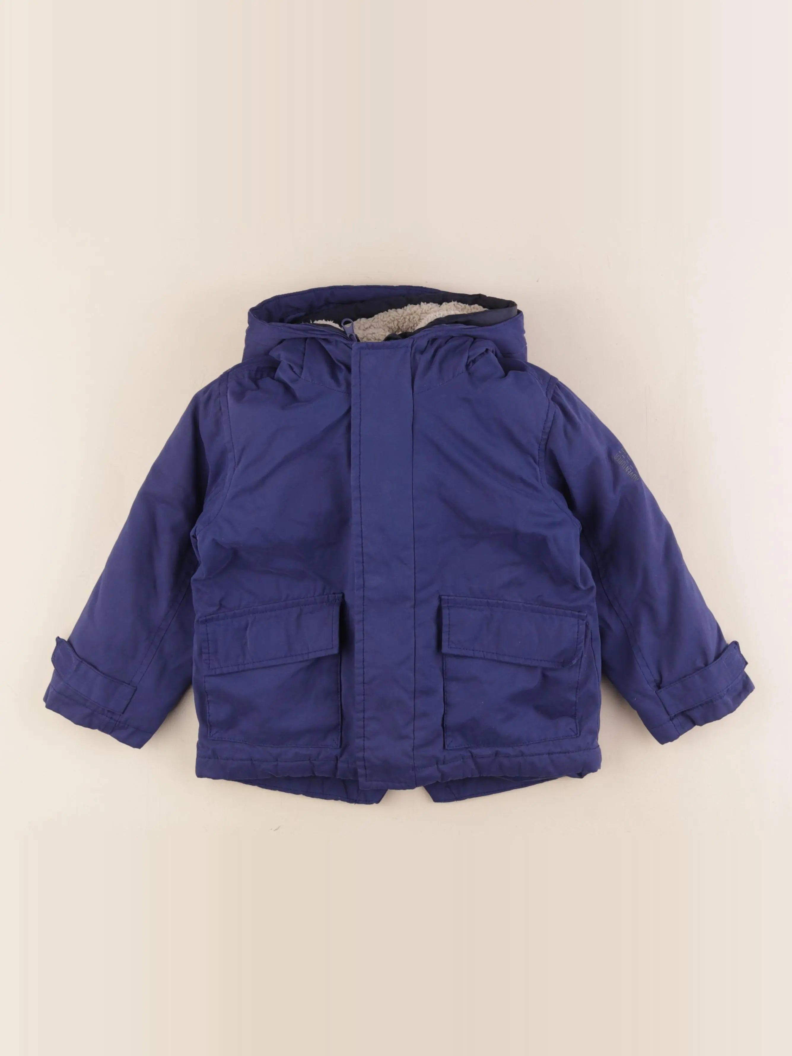 Vertbaudet - parka bleu - 3 ans