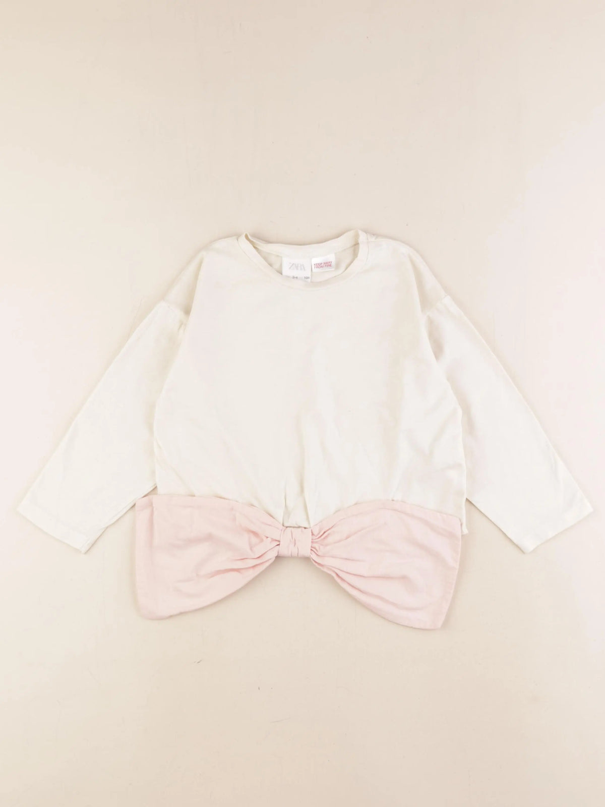 Zara - tee-shirt jaune, rose - 3/4 ans