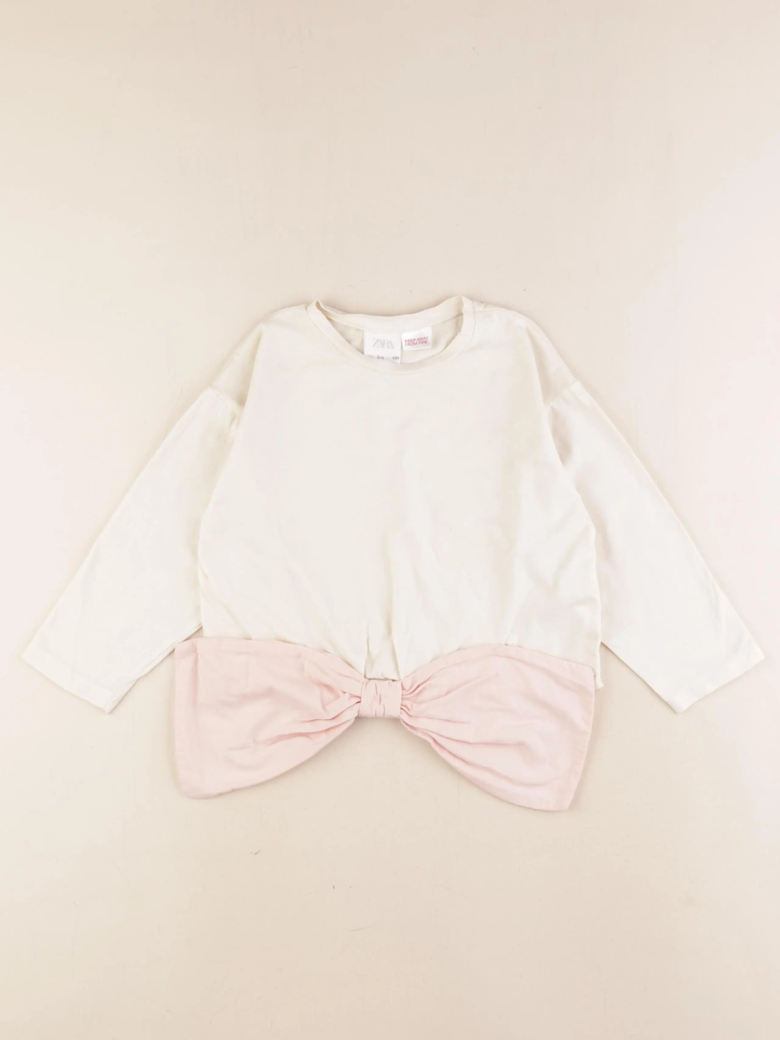 Zara - tee-shirt jaune, rose - 3/4 ans